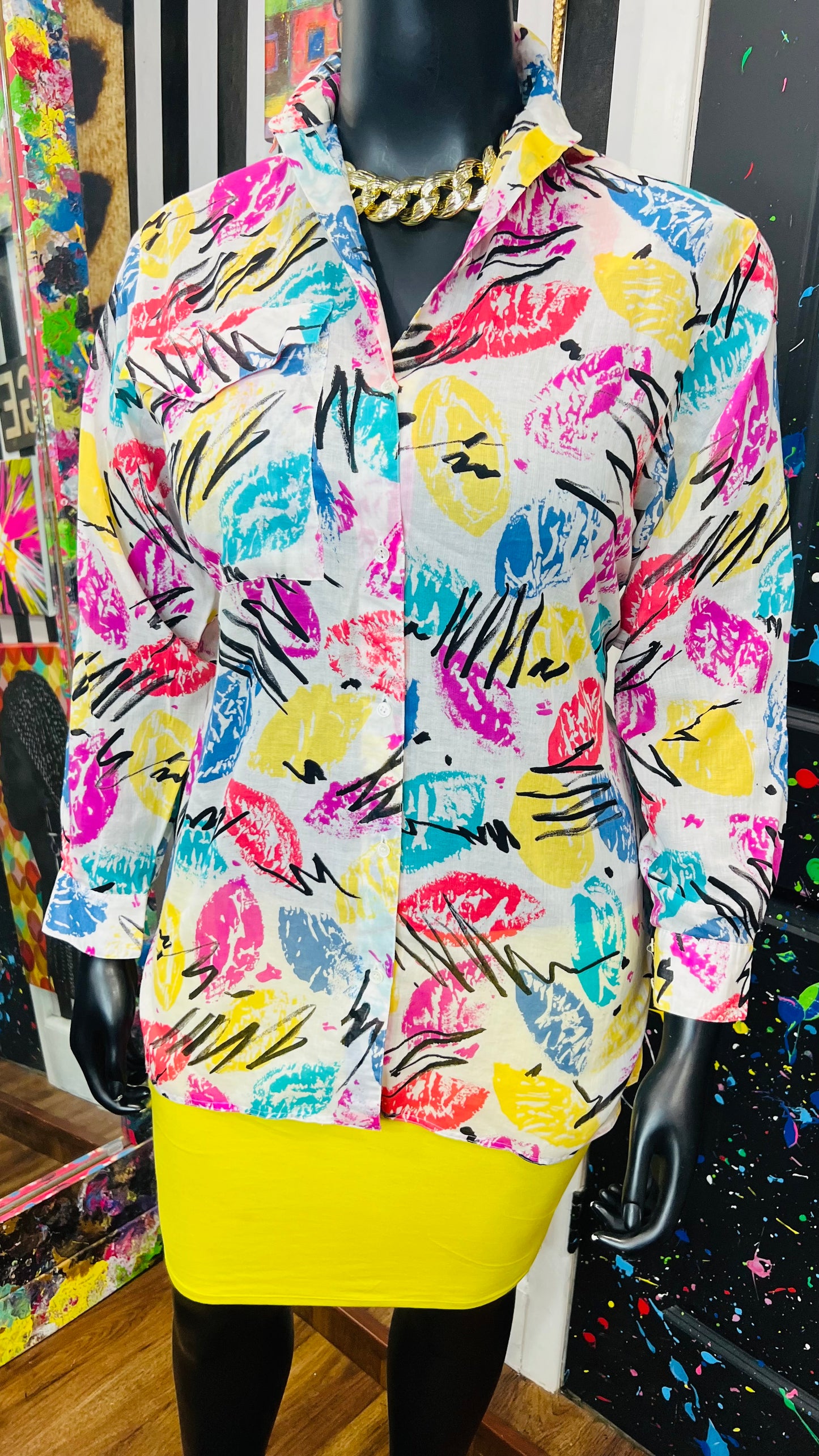 Vintage 80’s Semi Sheer Blouse (14)