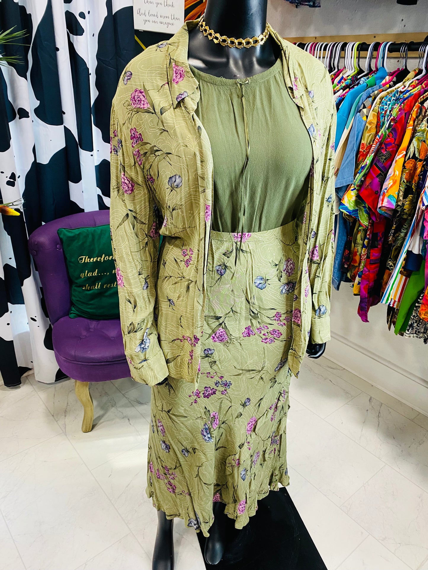 Vintage Carole Little 3 Piece Skirt Set