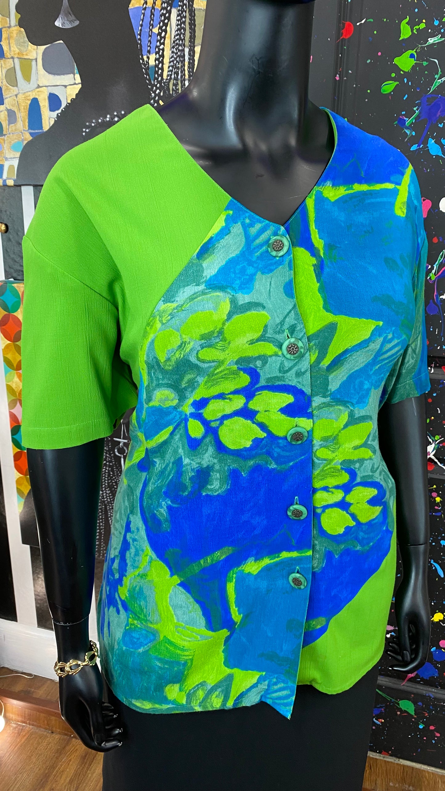 Vintage CMShapes Short Sleeve Blouse