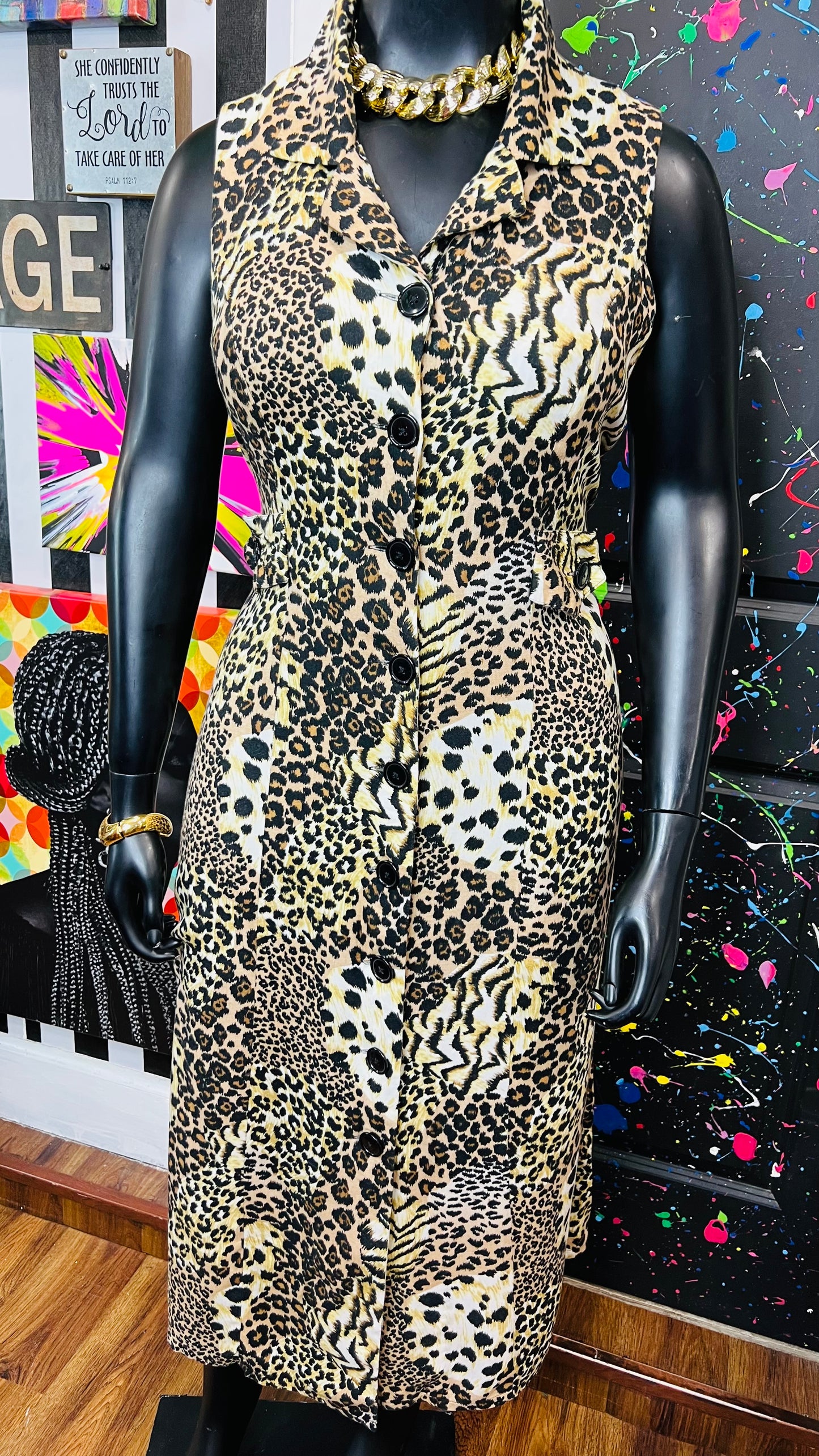 Vintage Animal Print Dress (18W)