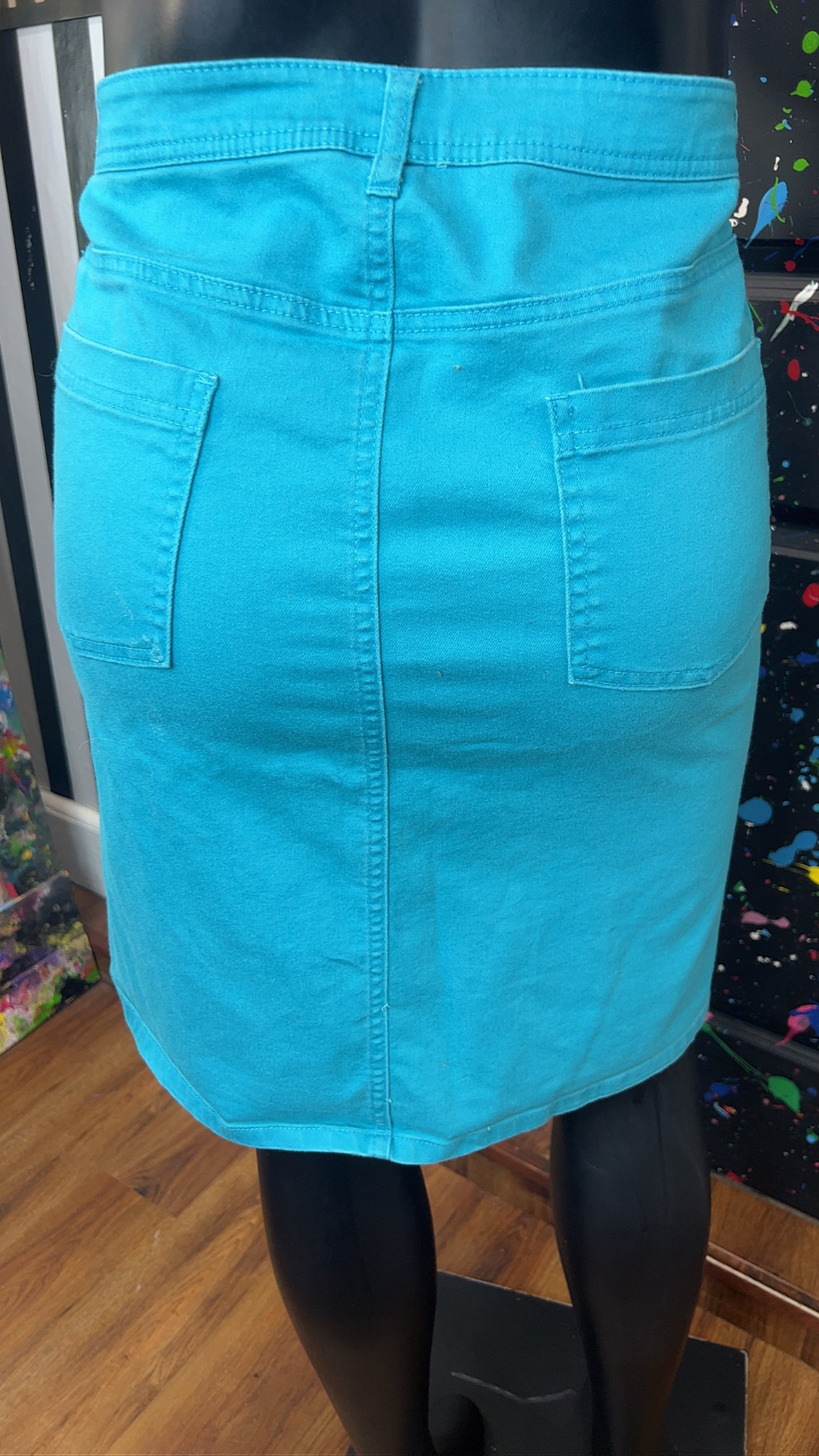 Vintage Jessica London Blue Mini Skirt (22)