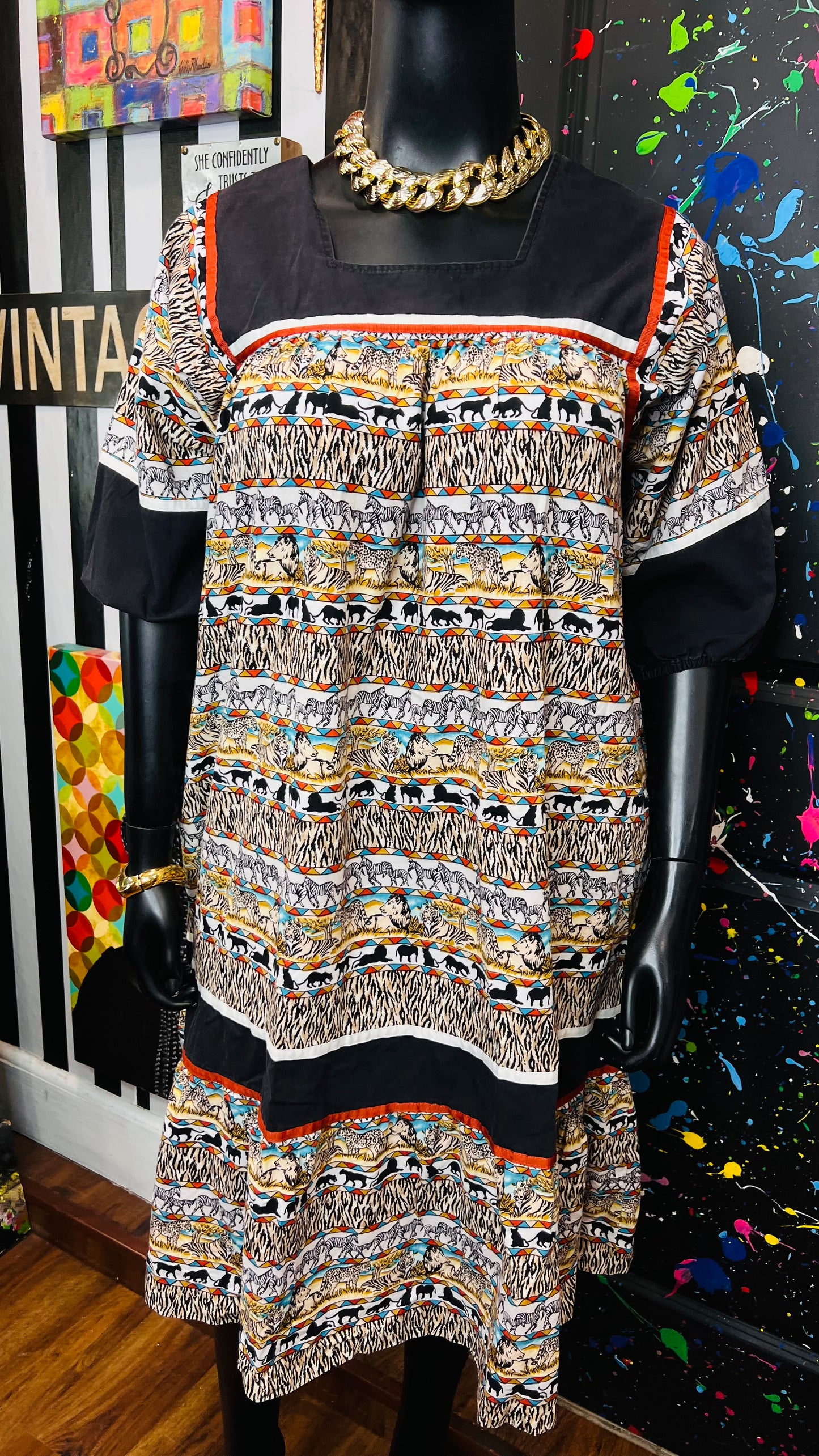 Vintage Safari House Dress (16)