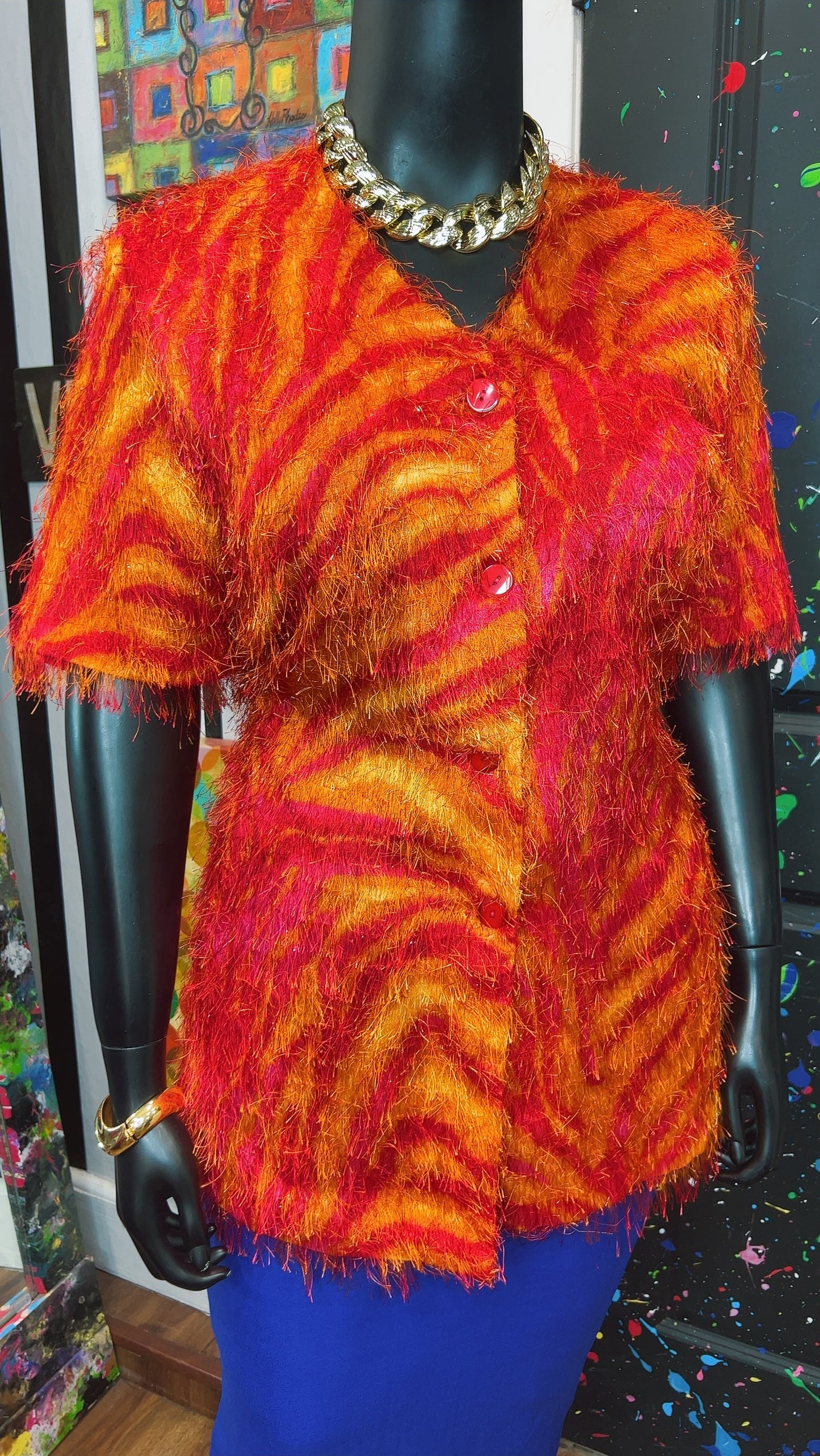 Vintage ‘Strawberry Lemonade’ Shaggy Blouse (18)