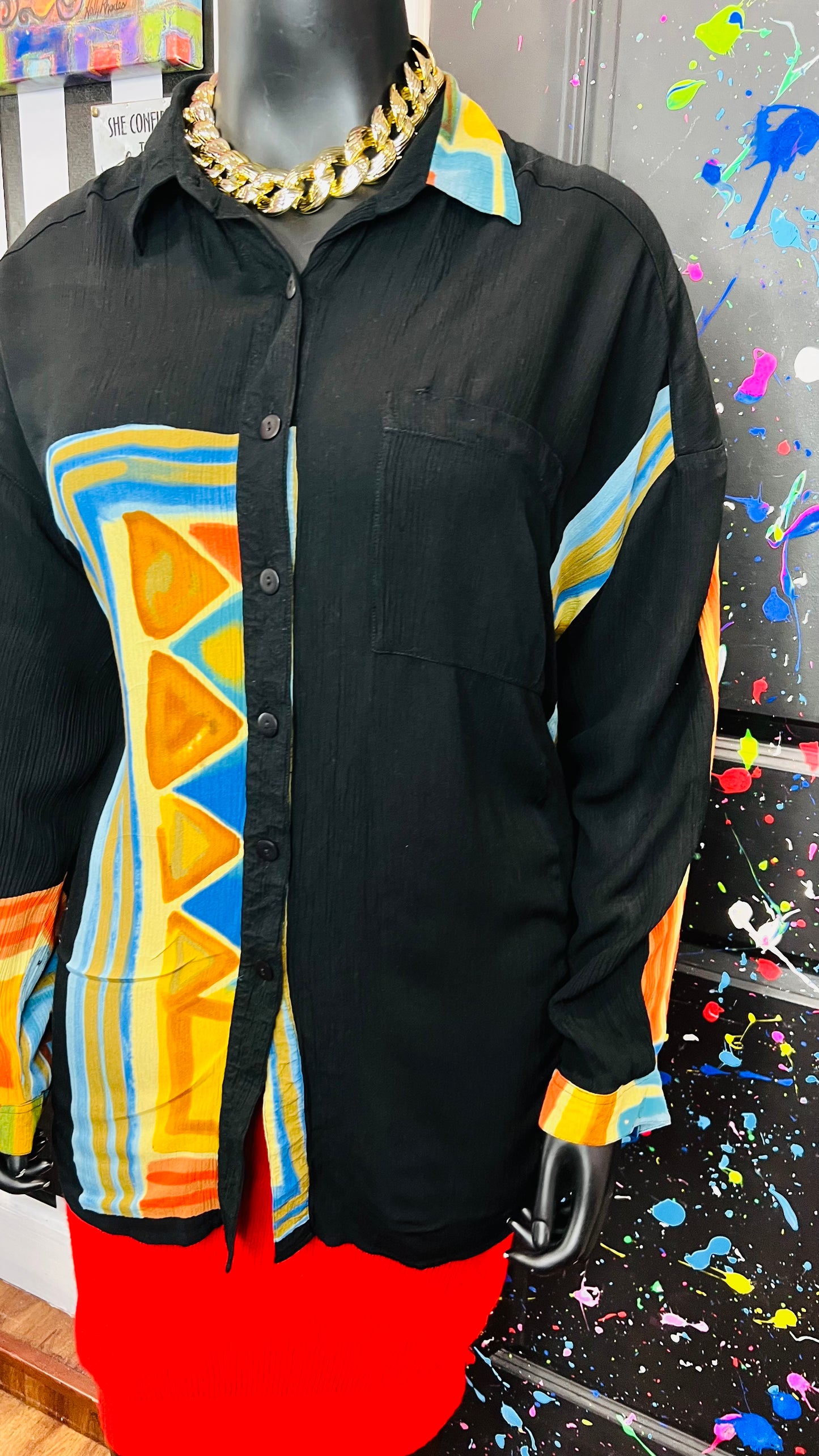 Vintage Rayon 90’s Blouse (24/26)