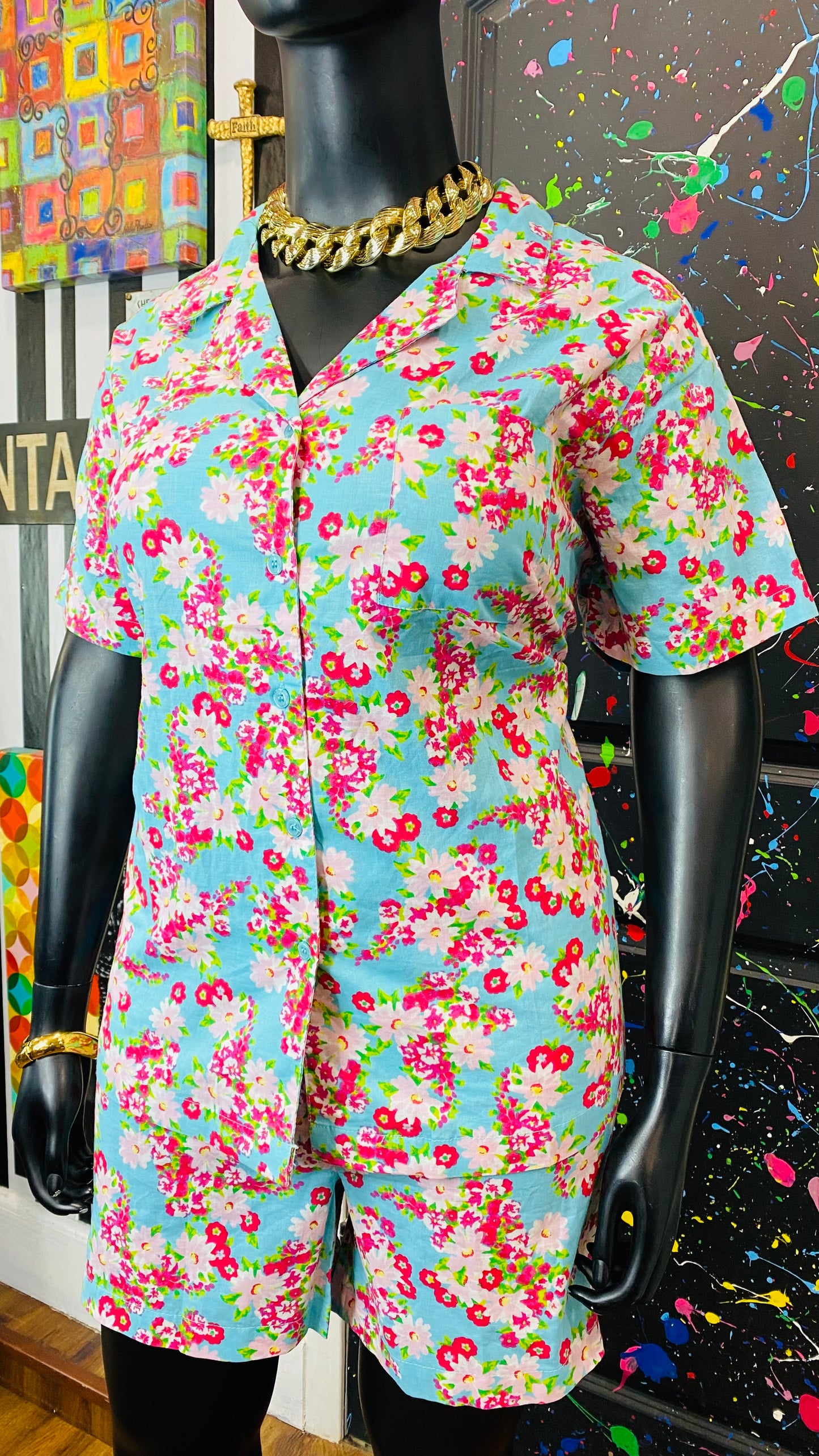 Vintage Floral Shorts Set (22)