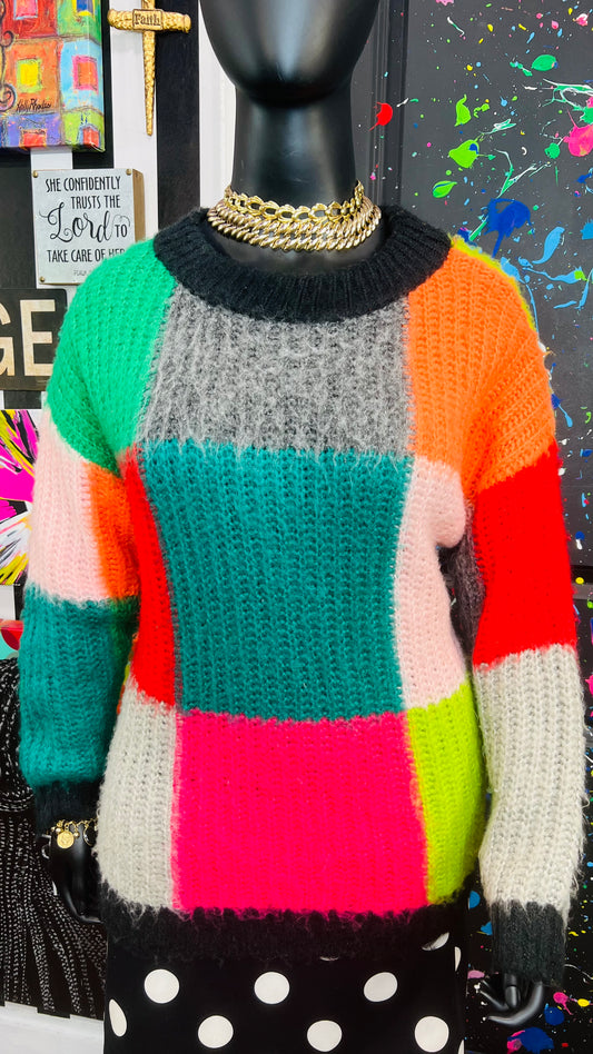 Knit Colorblock Sweater (22)