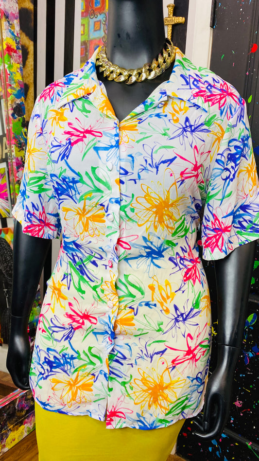 Vintage Colorful ‘Mary’ Blouse (22)