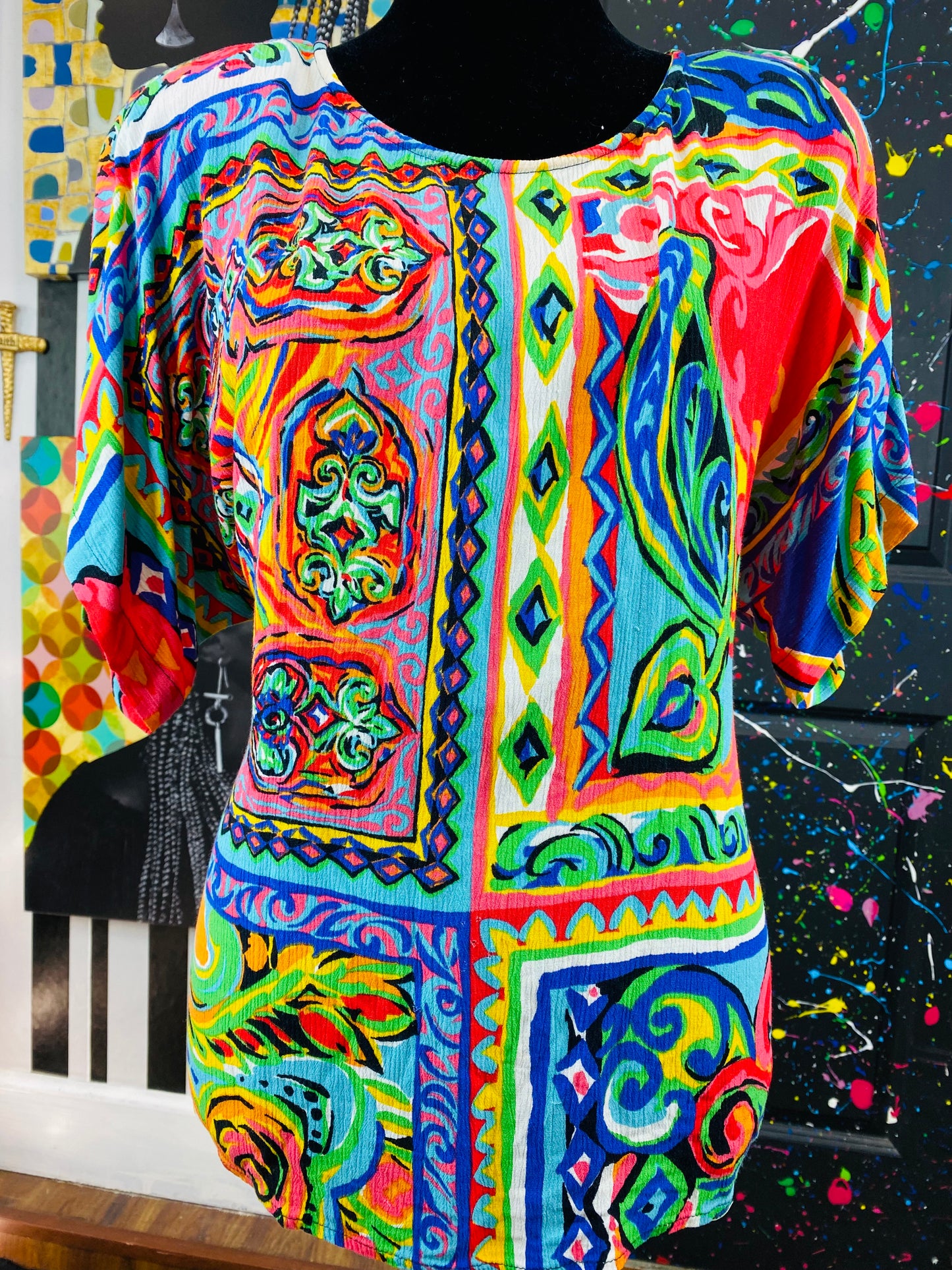 Vintage Carole Little Short Sleeve Blouse