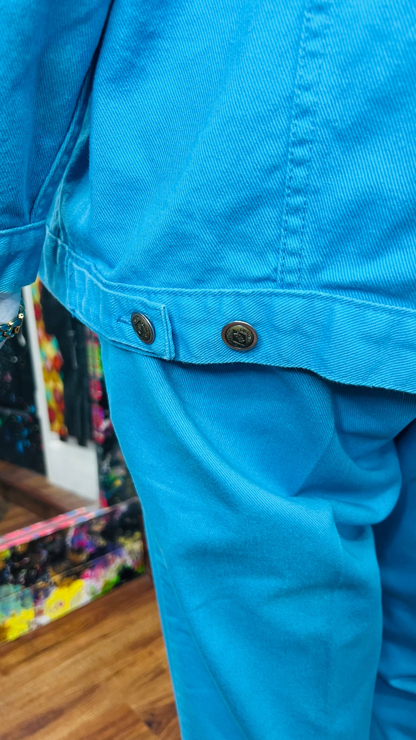 Vintage Blue Denim Pants & Jacket Set (14/16)