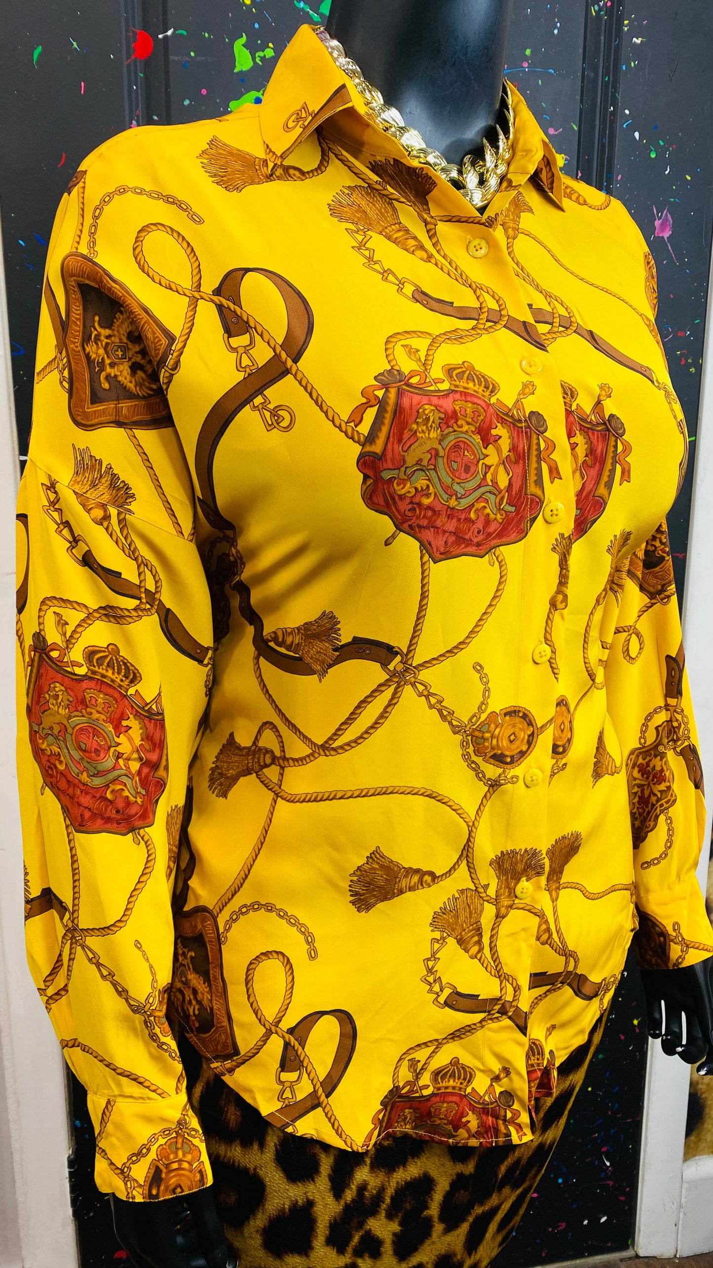 Vintage 100% Silk Tassle Blouse (12) Fits up to size 22