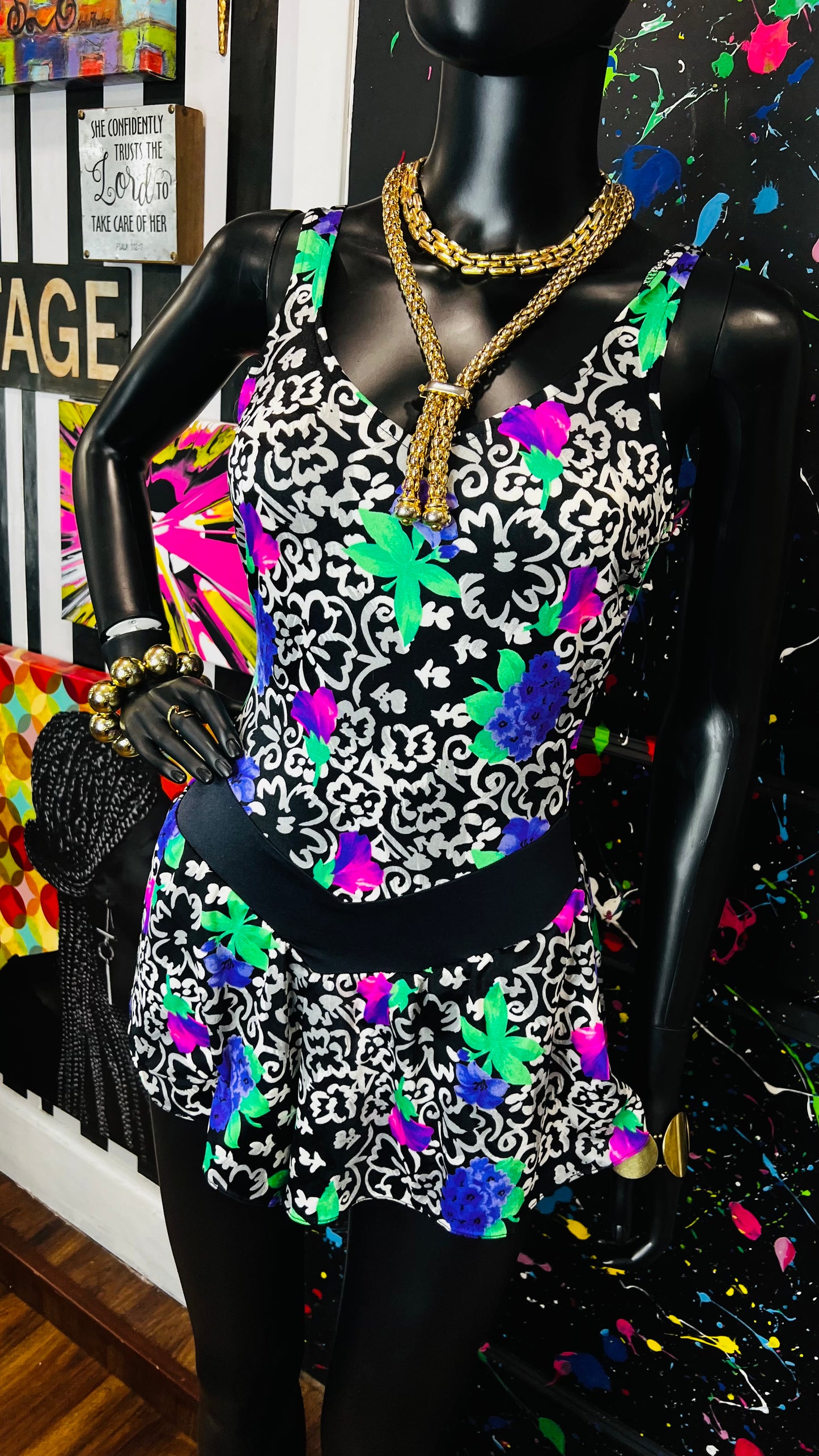 Vintage Floral Swimsuit (12)