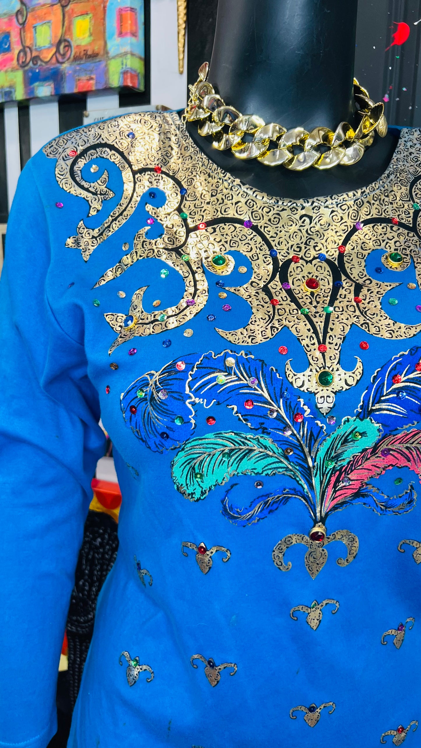 Vintage Jewel Long Sleeve Blouse (14)
