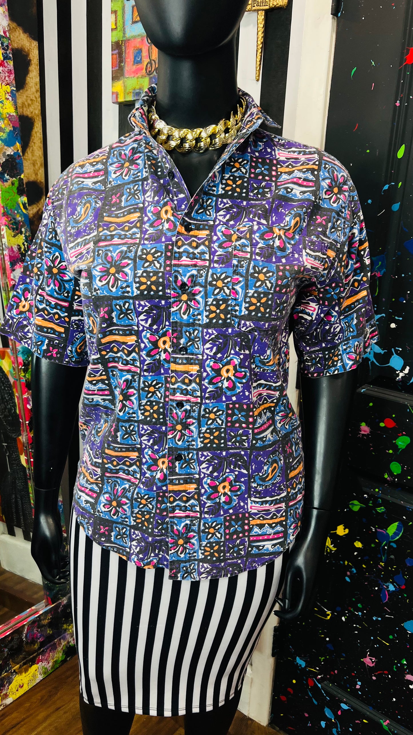 Vintage 80’s/90’s Abstract Blouse (12)