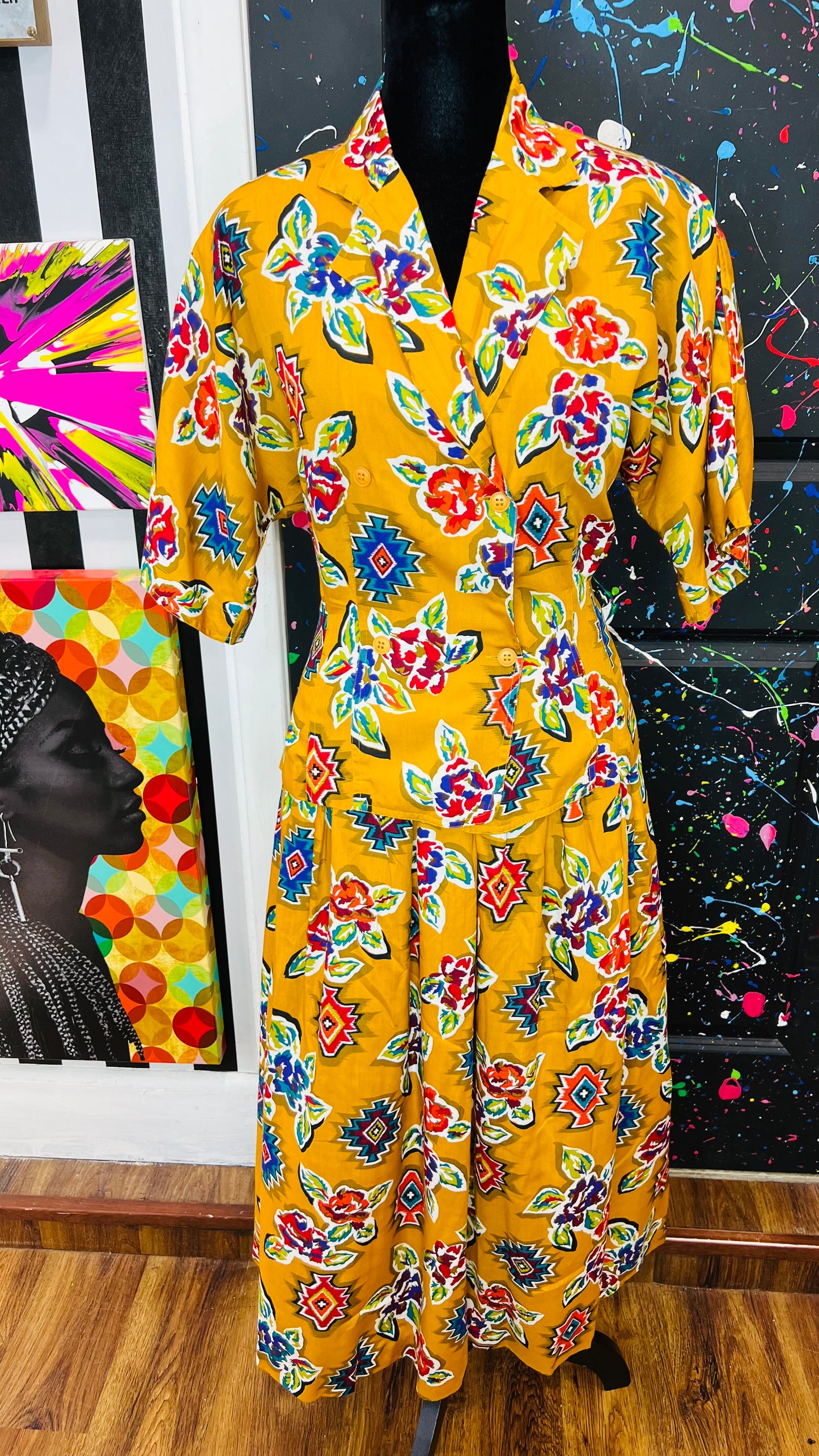 Vintage Chaus Rayon Skirt Set (12)