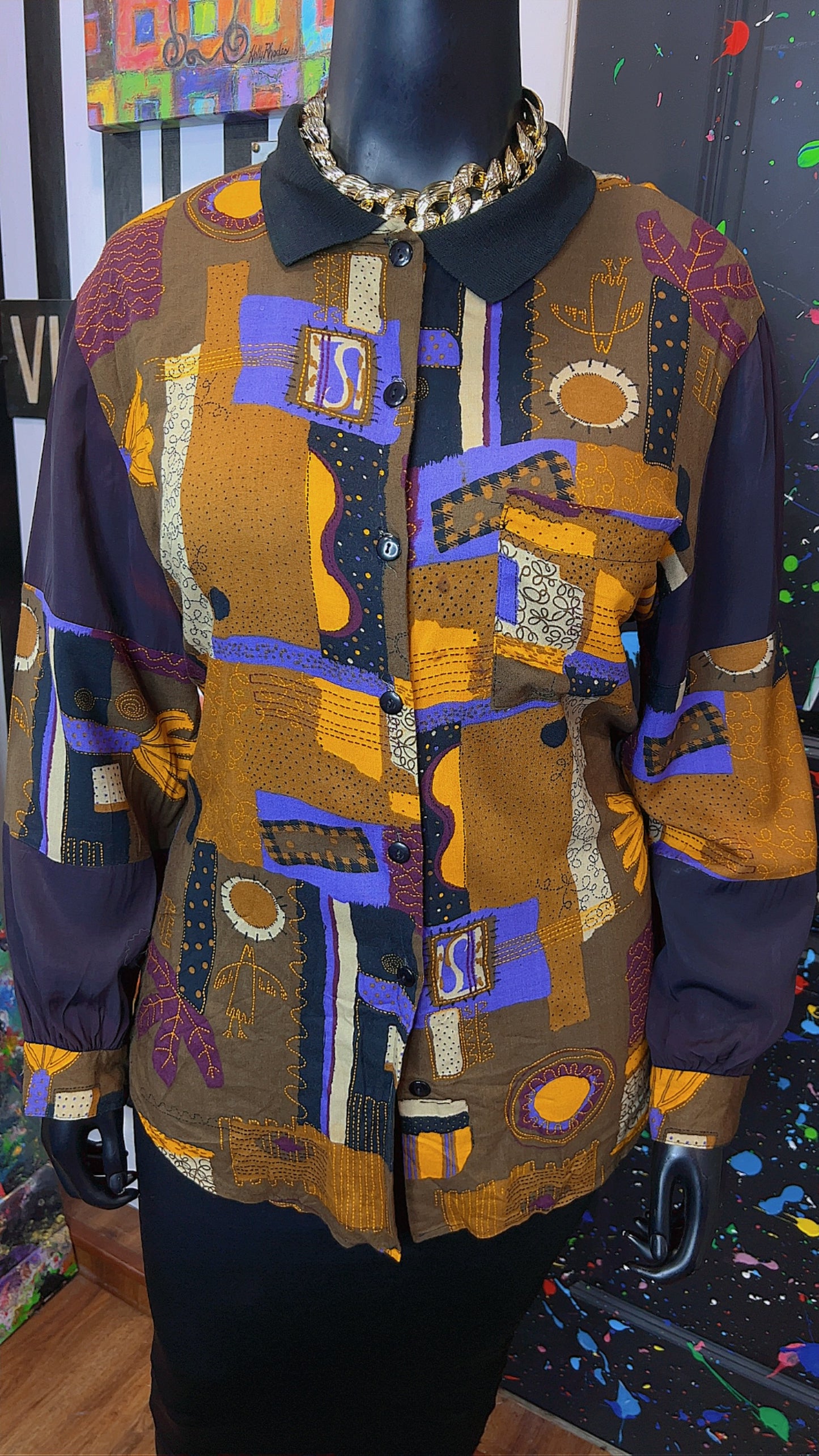 Vintage 80’s Rayon Blouse (14)
