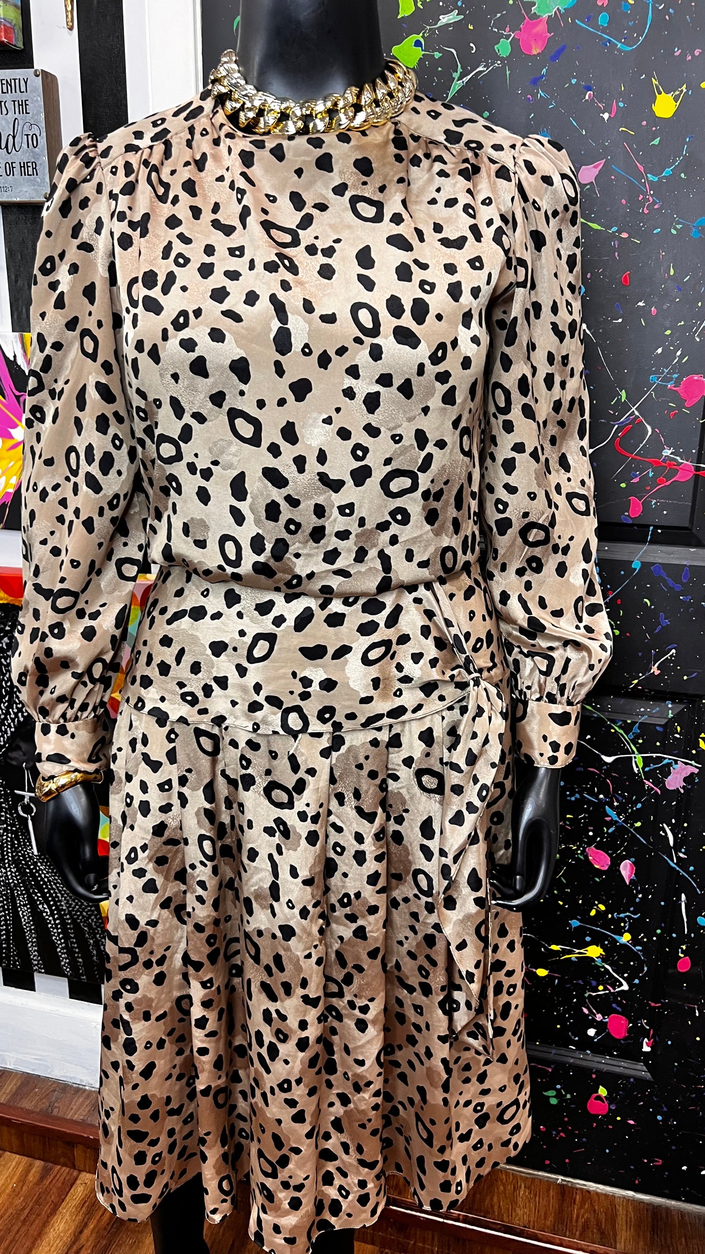 Vintage York Leopard Print Dress (16)