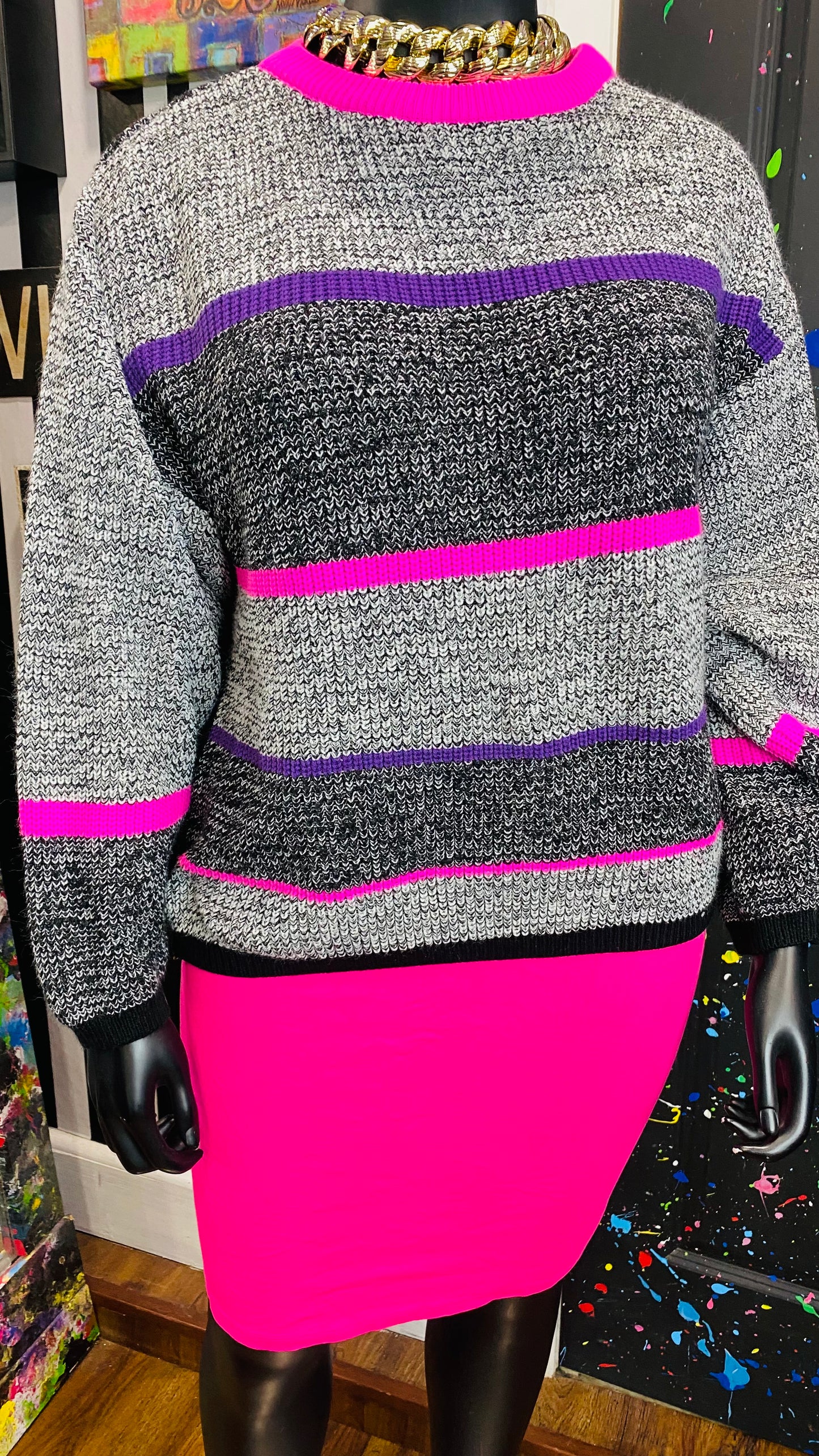 Plus Size Vintage Knitted Pink (24)