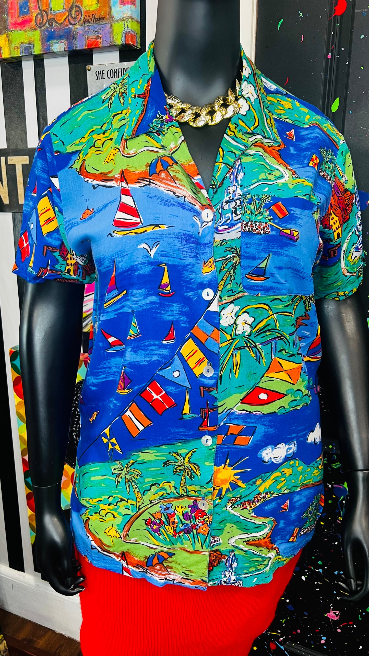 Vintage Carole Little Blouse (12)