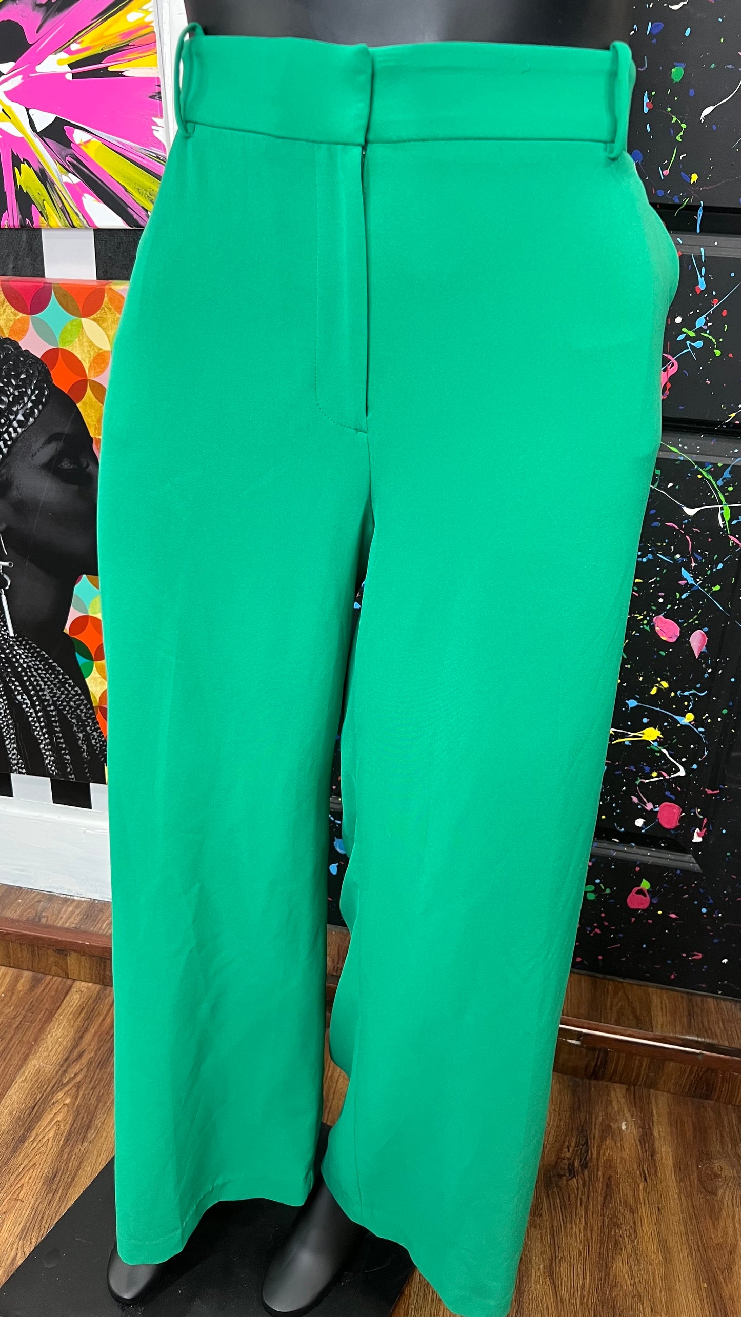 Lane Bryant Green Wide Legged Dress Pants (24)