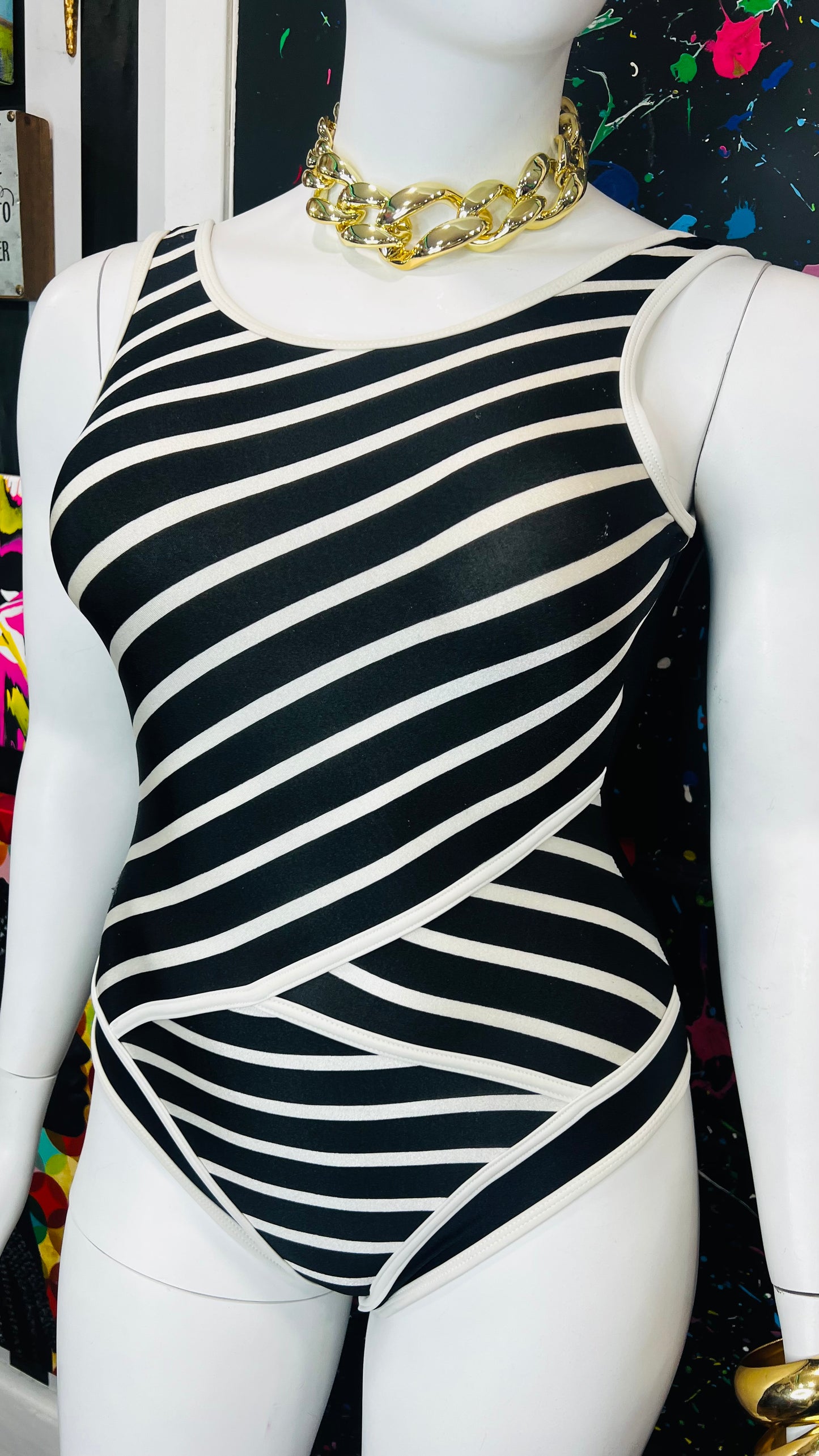 Vintage Black & White Swimsuit (12)