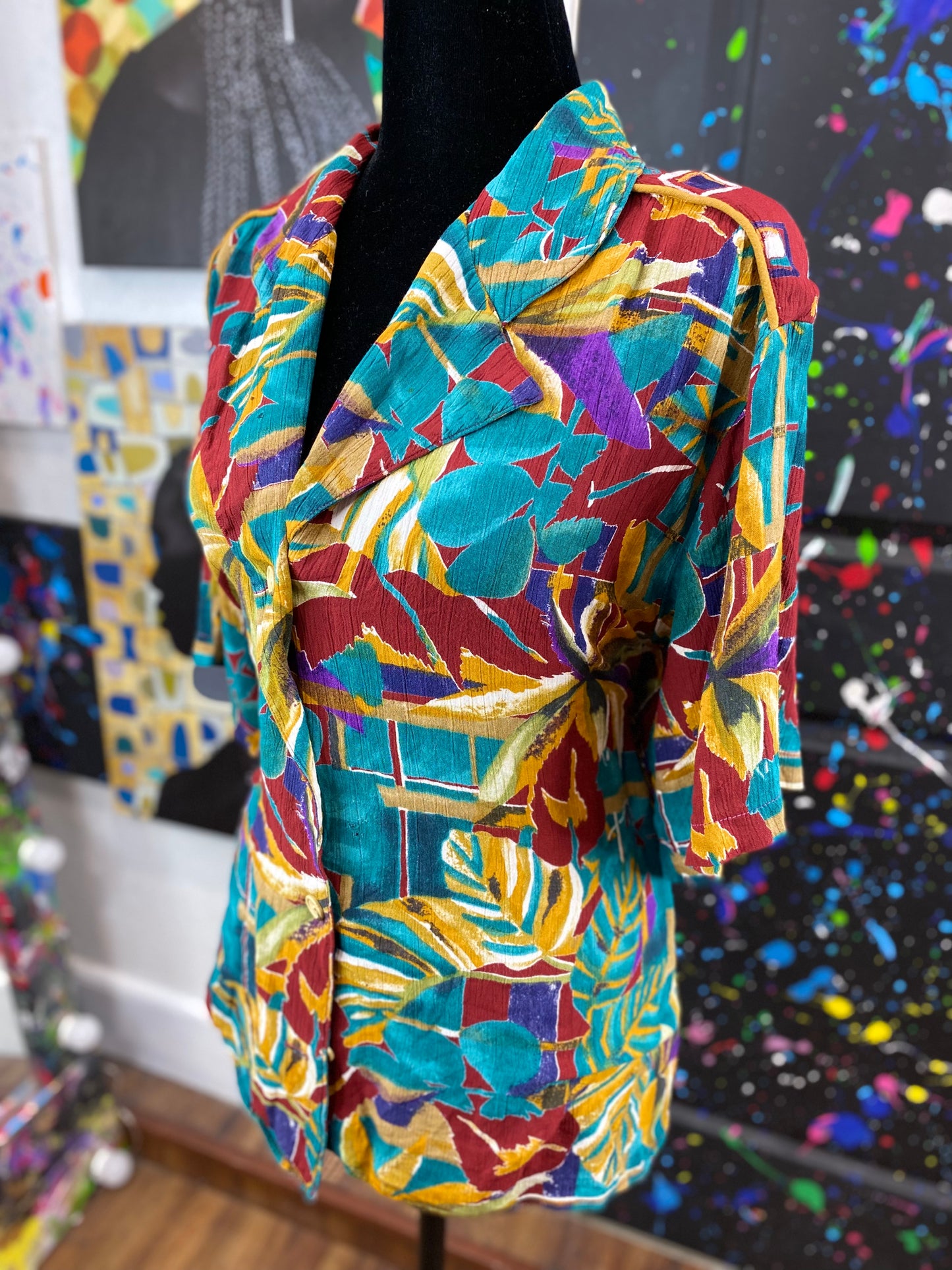 Vintage Short Sleeve Blouse