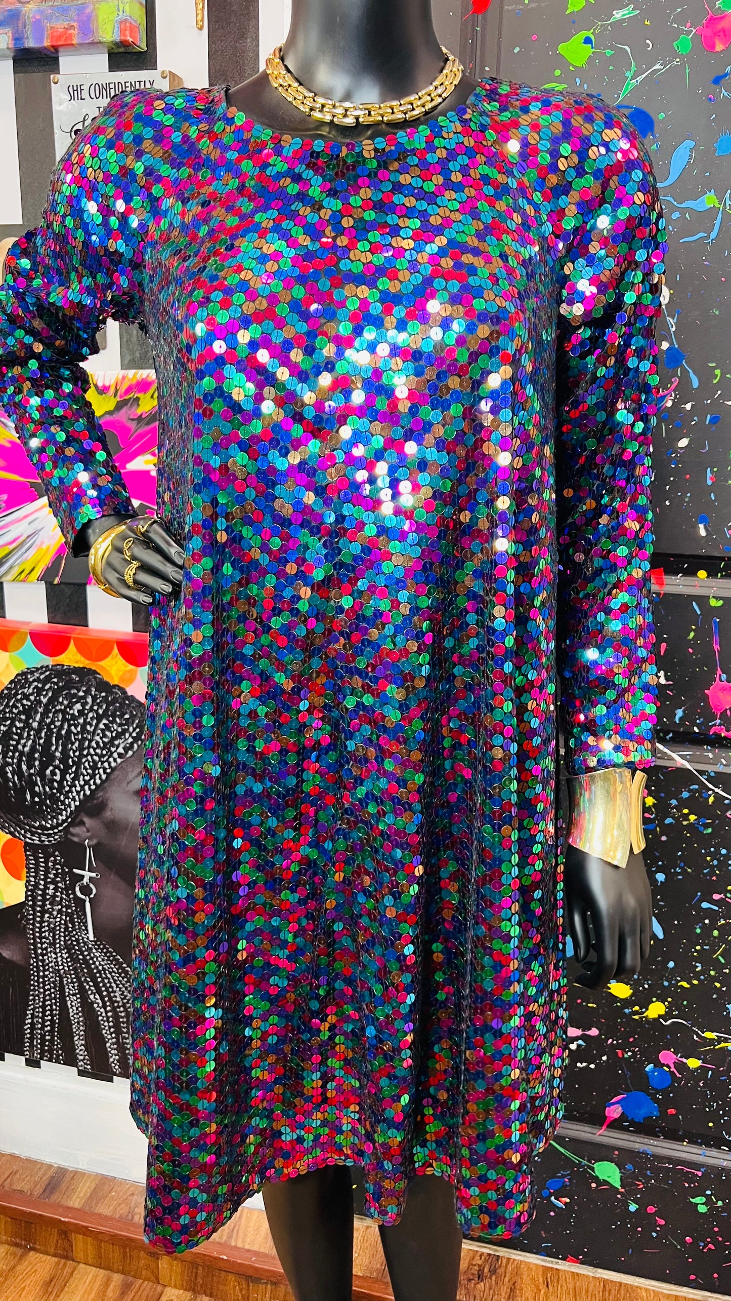 Vintage Sequin (Has Stretch) Circle Dress (14)