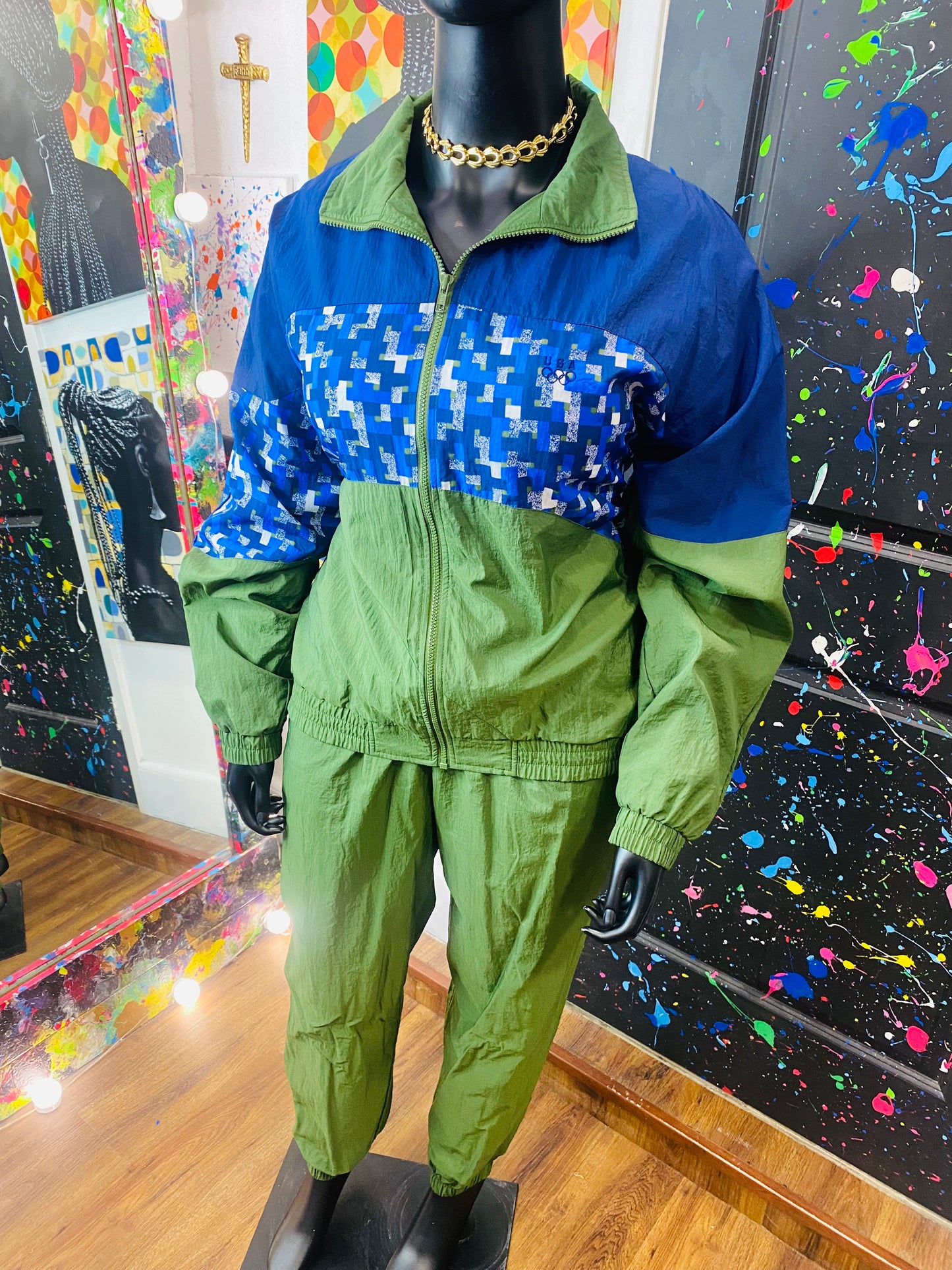 Vintage USA 2 Piece Winbreaker Set