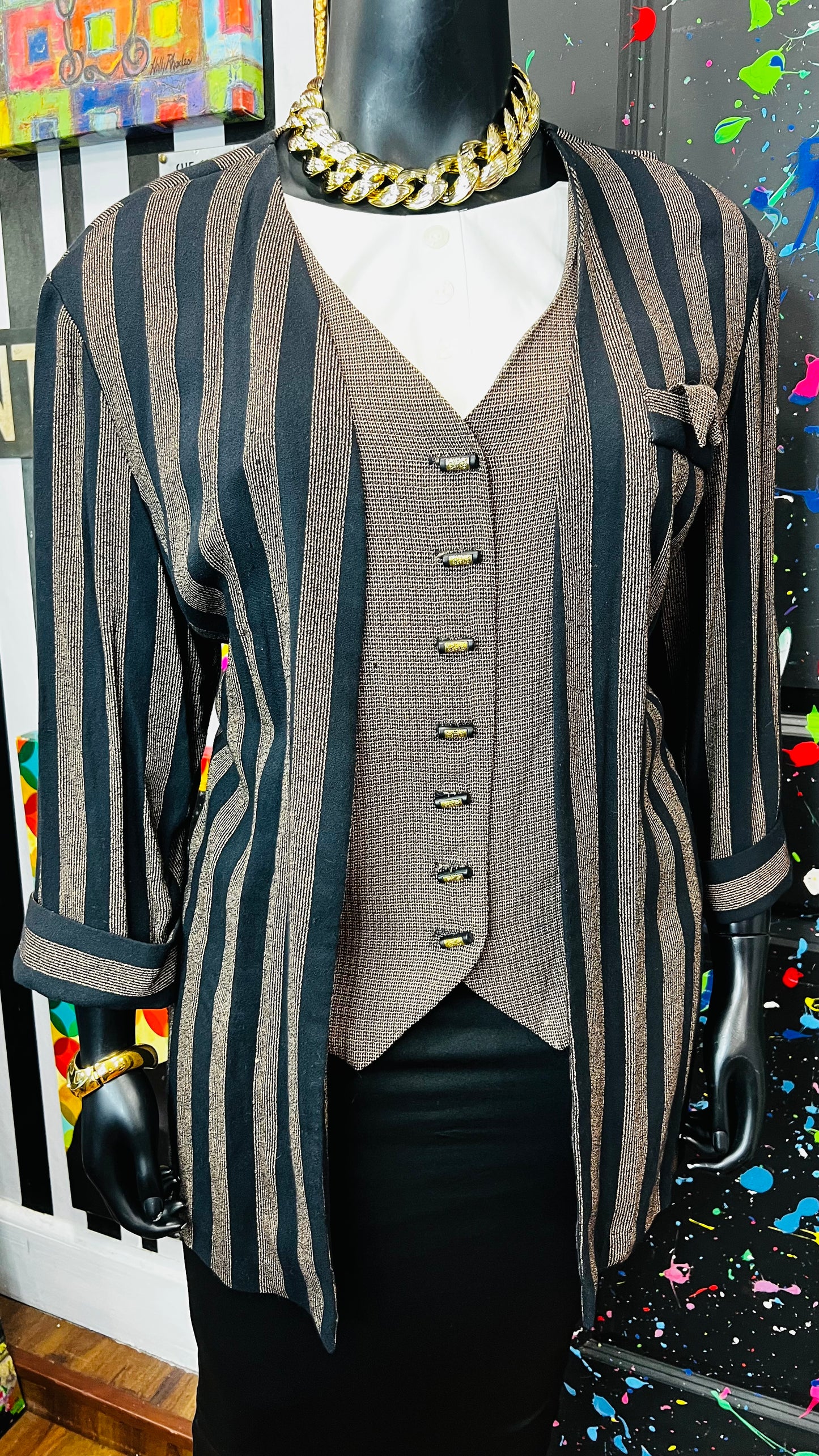 Vintage Blouse w/ Built in Vest (22W)