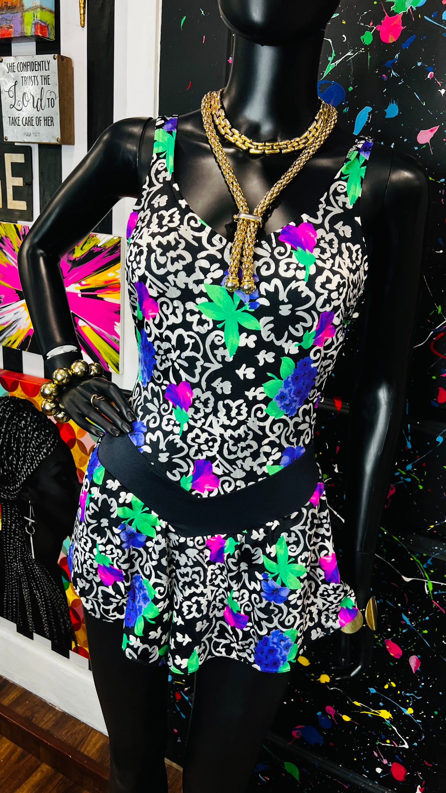 Vintage Floral Swimsuit (12)