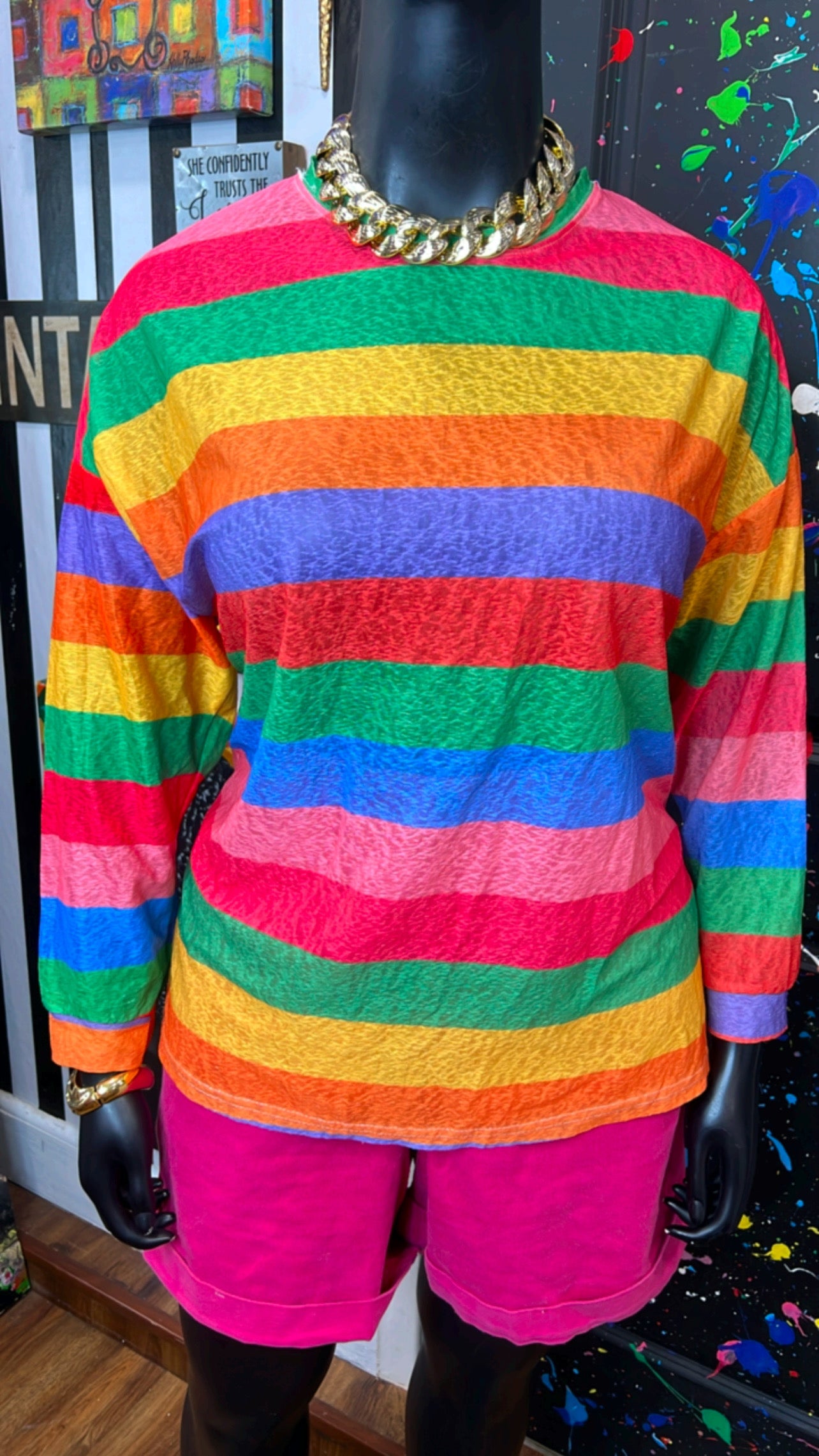 Rainbow Slighty Sheer Blouse (20)