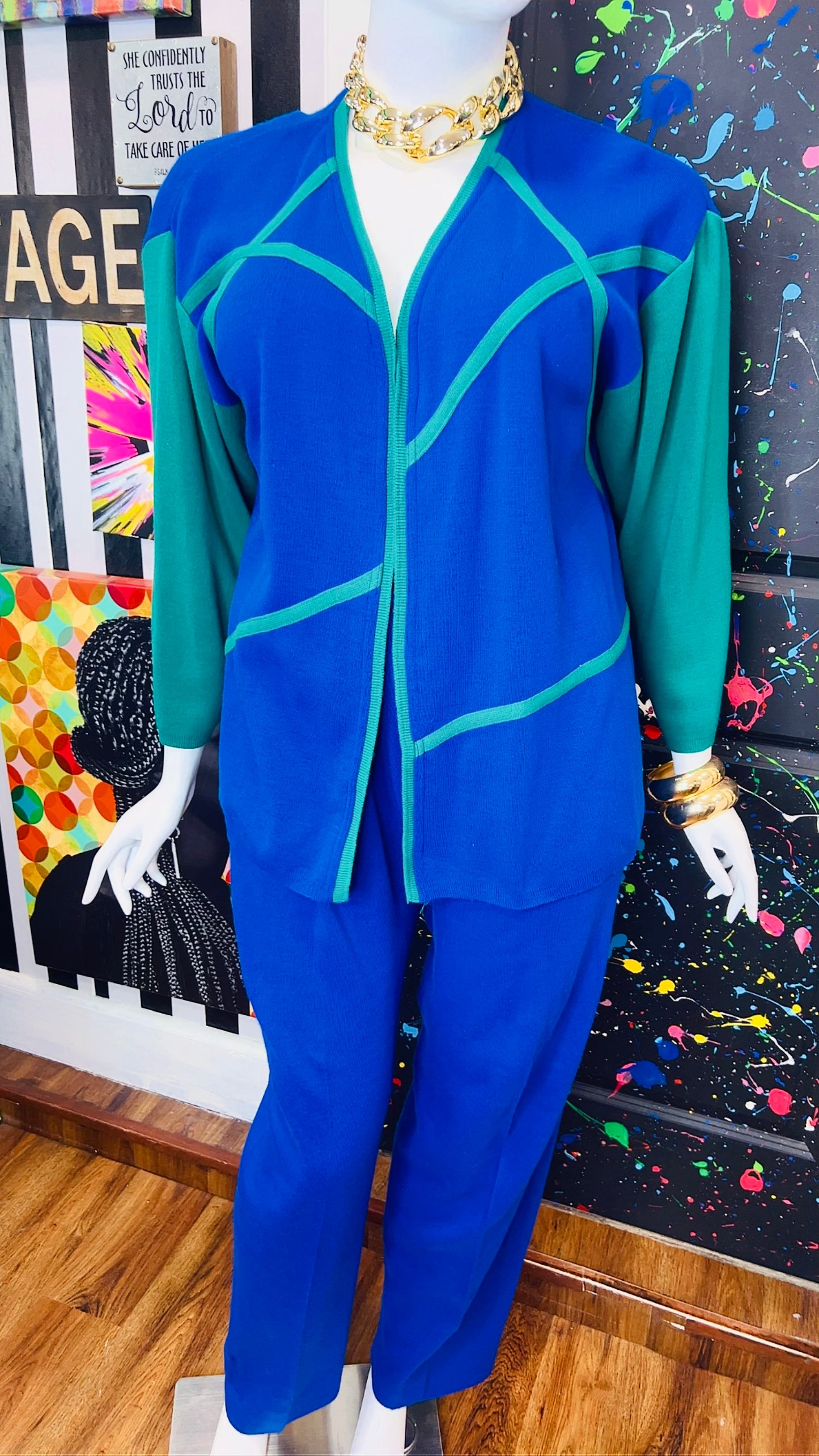 Vintage Knit Pants & Sweater Set (22)