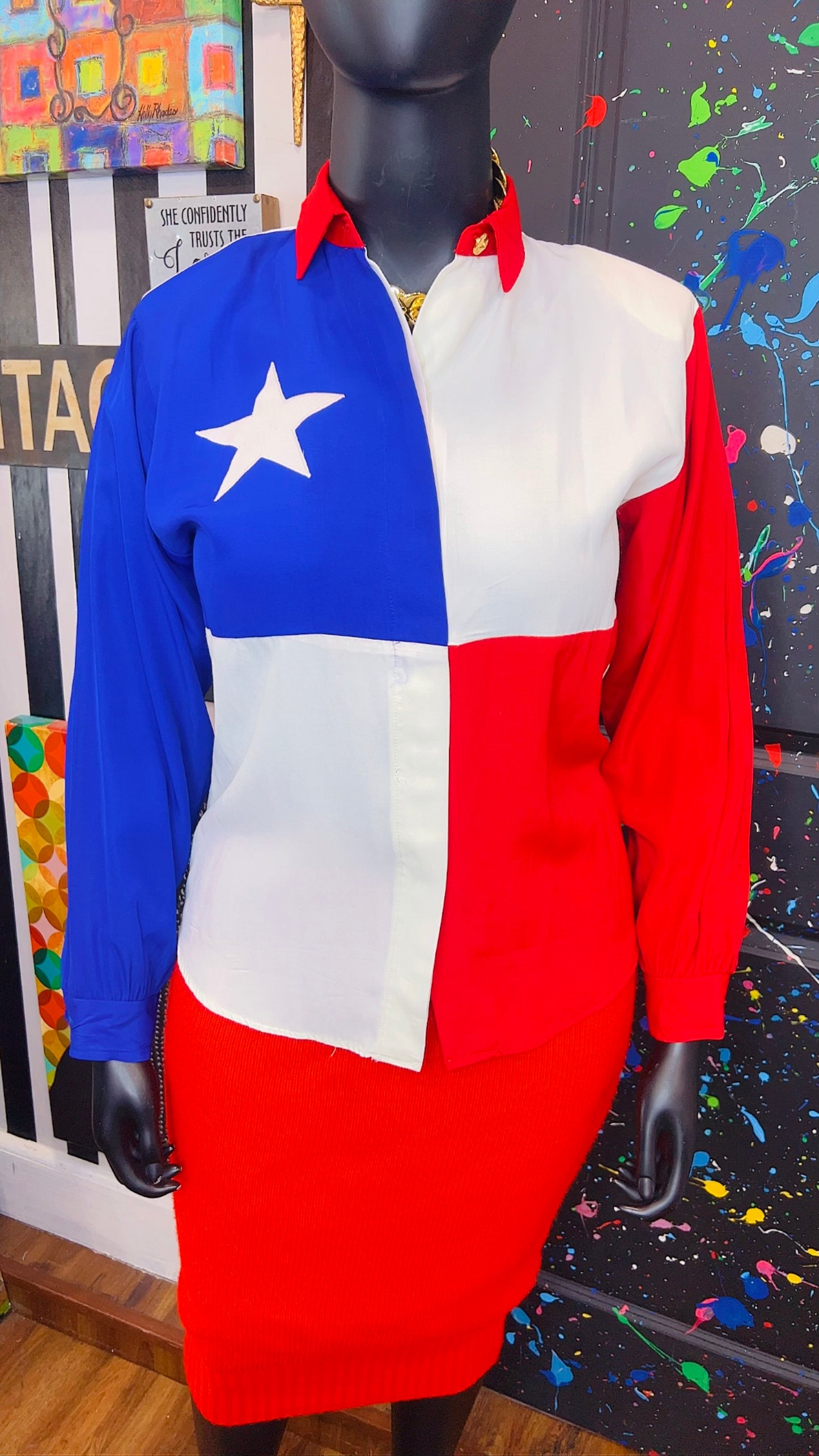 Vintage Roper Flag Blouse (12)