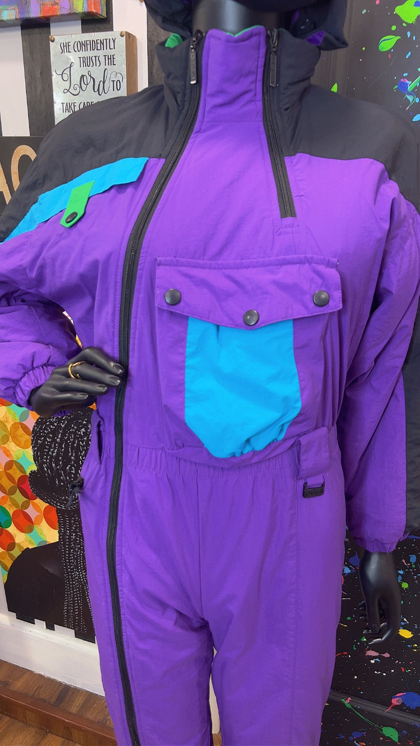 Vintage Ski Wear Purple Jumpsuit (12)
