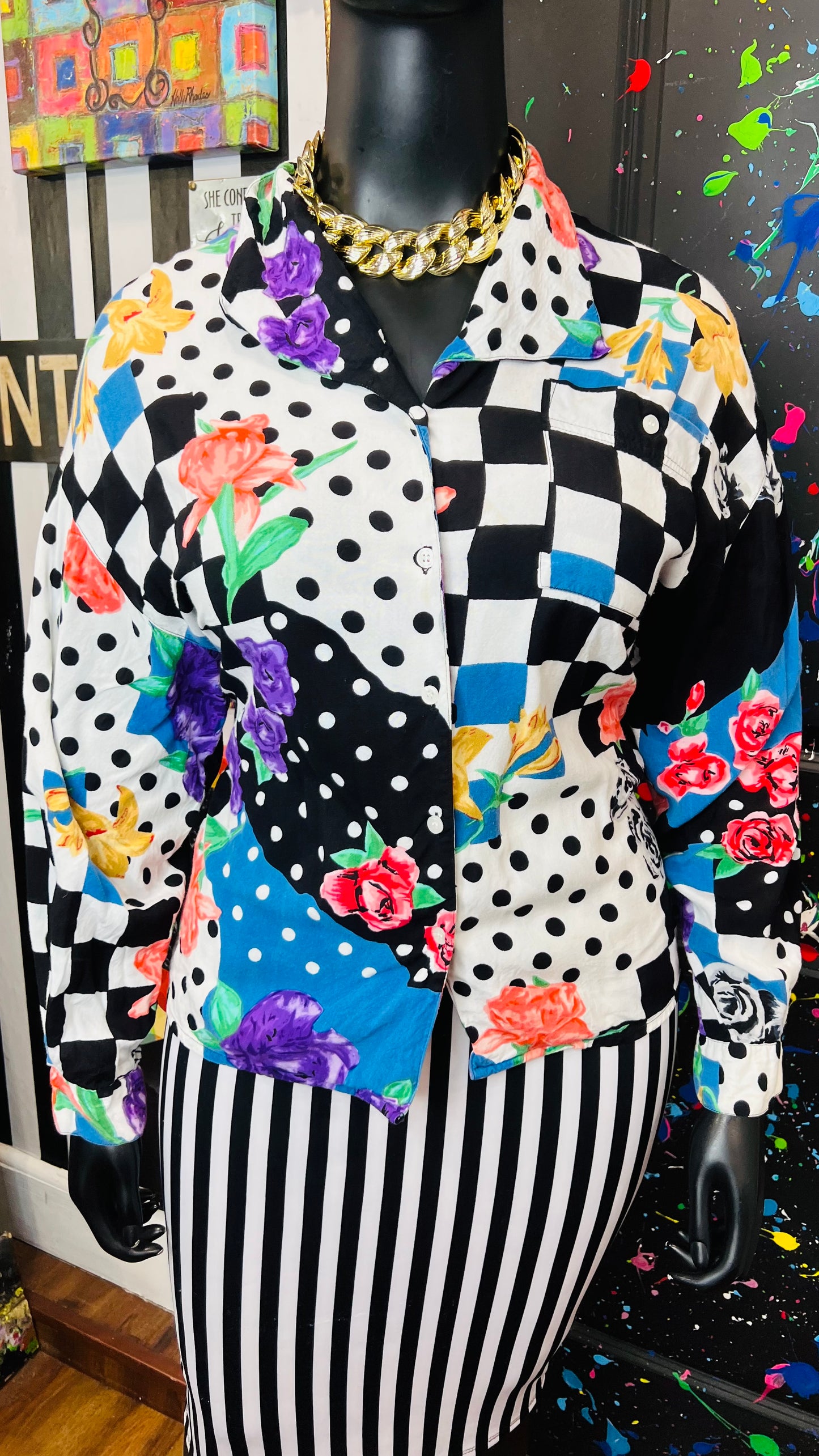 Vintage Abstract 80’s/90’s Blouse (16)