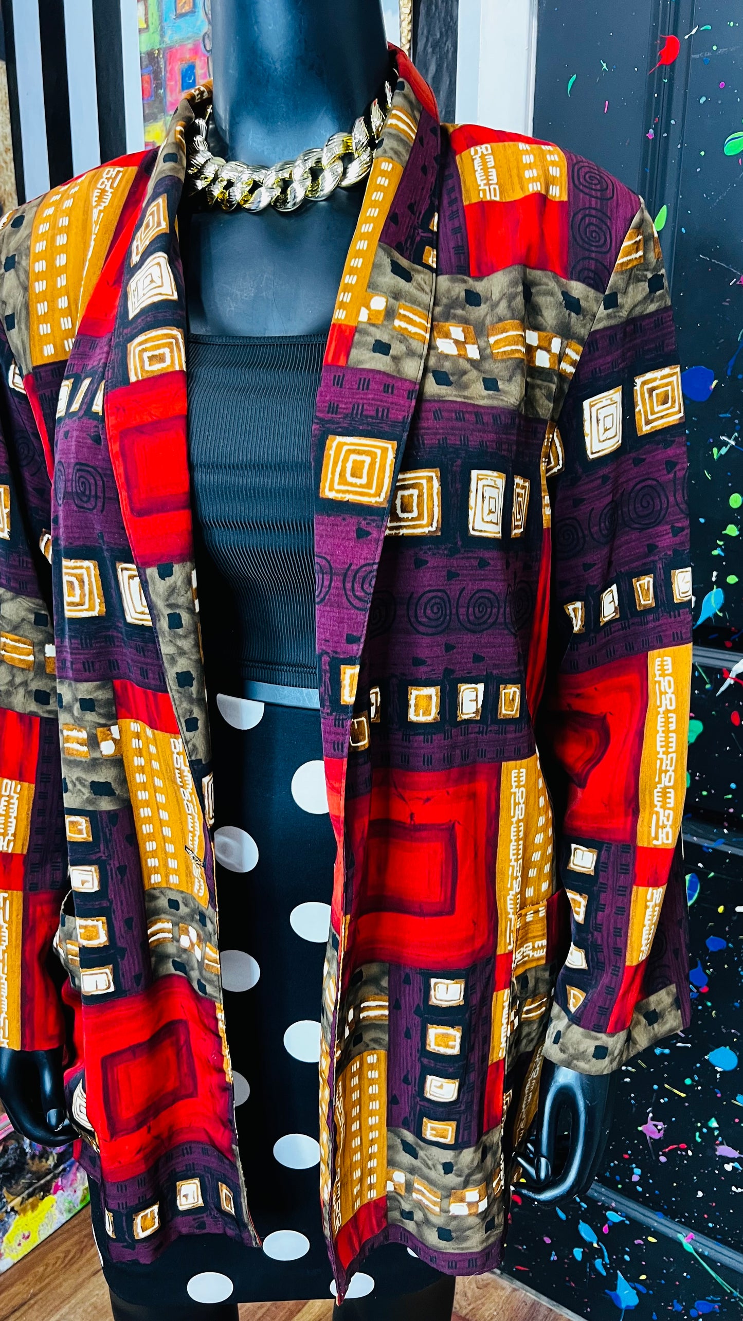 Vintage Abstract Blazer (24/26)
