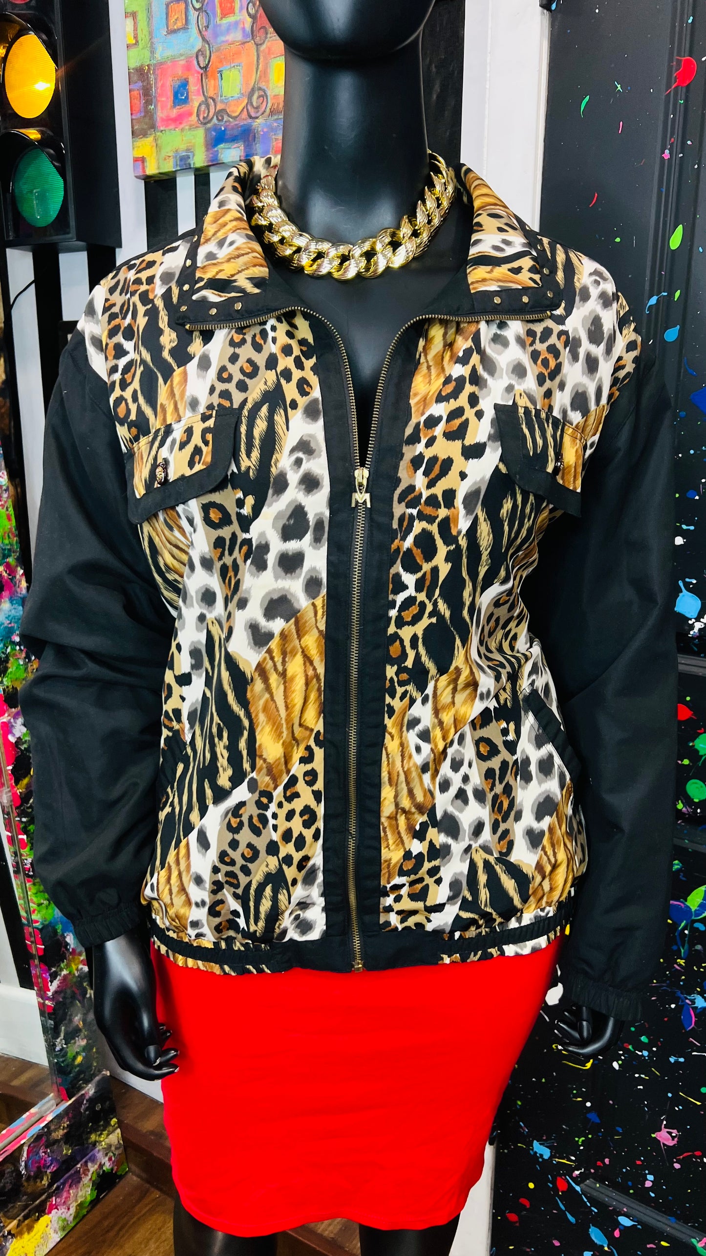 Vintage Animal Print & Stud Jacket (24)