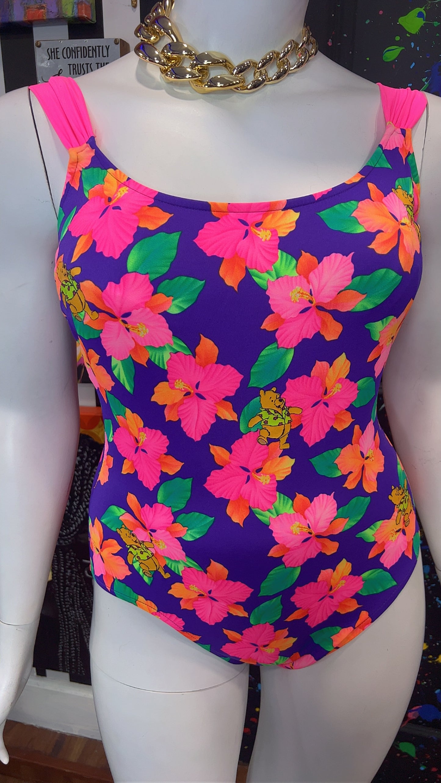 Vintage Winnie the Pooh & Neon Swimsuit (16)