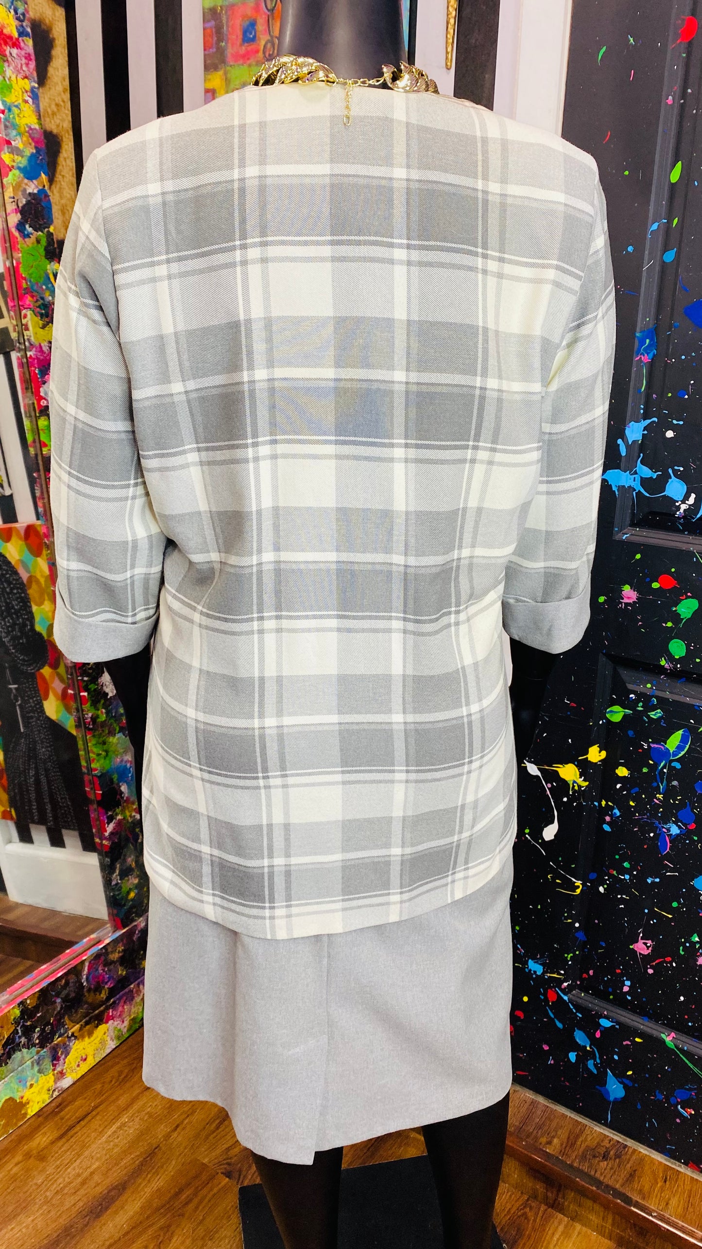Vintage Gray & White Vintage Dress Set (18)
