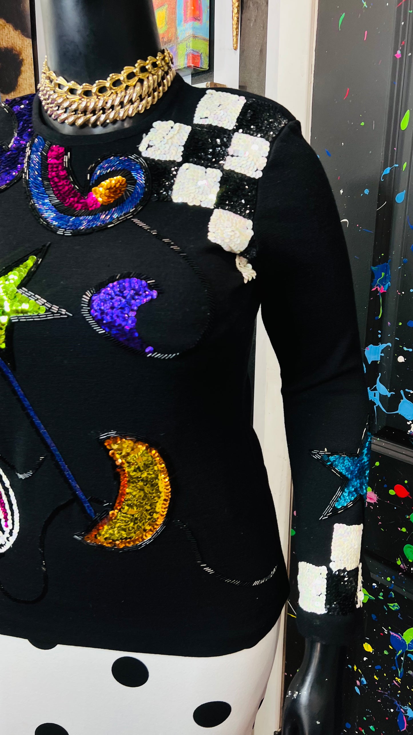 Vintage Sequin Sweater (12/14)