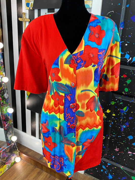 Vintage C.M. Shapes Short Sleeve Blouse