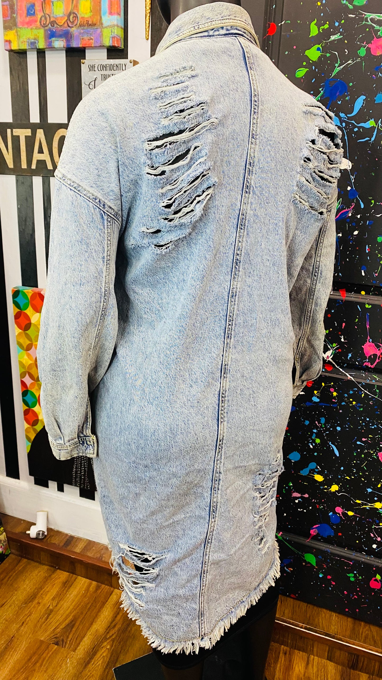 Distressed Denim Duster/Dress (24)