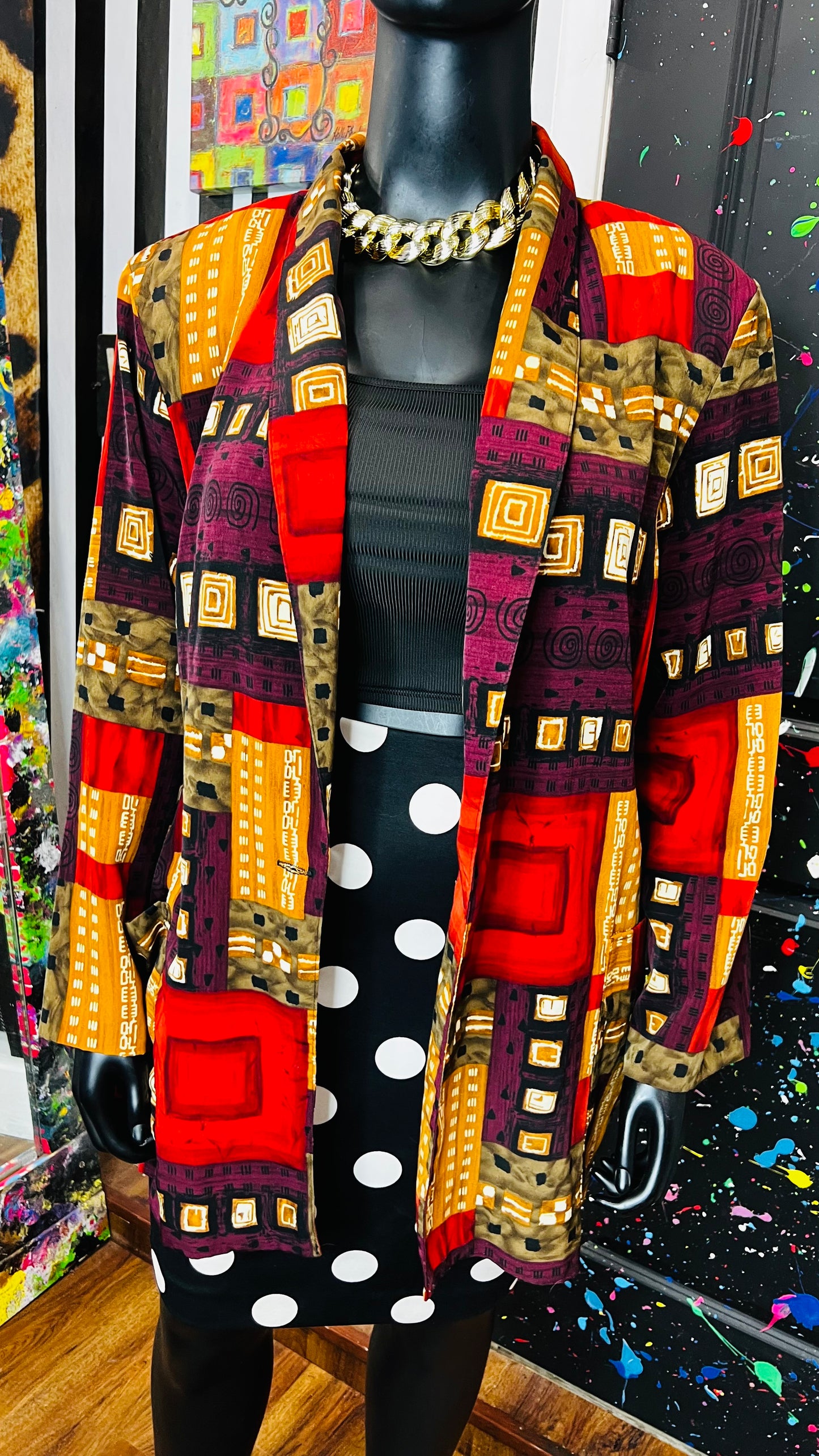 Vintage Abstract Blazer (24/26)