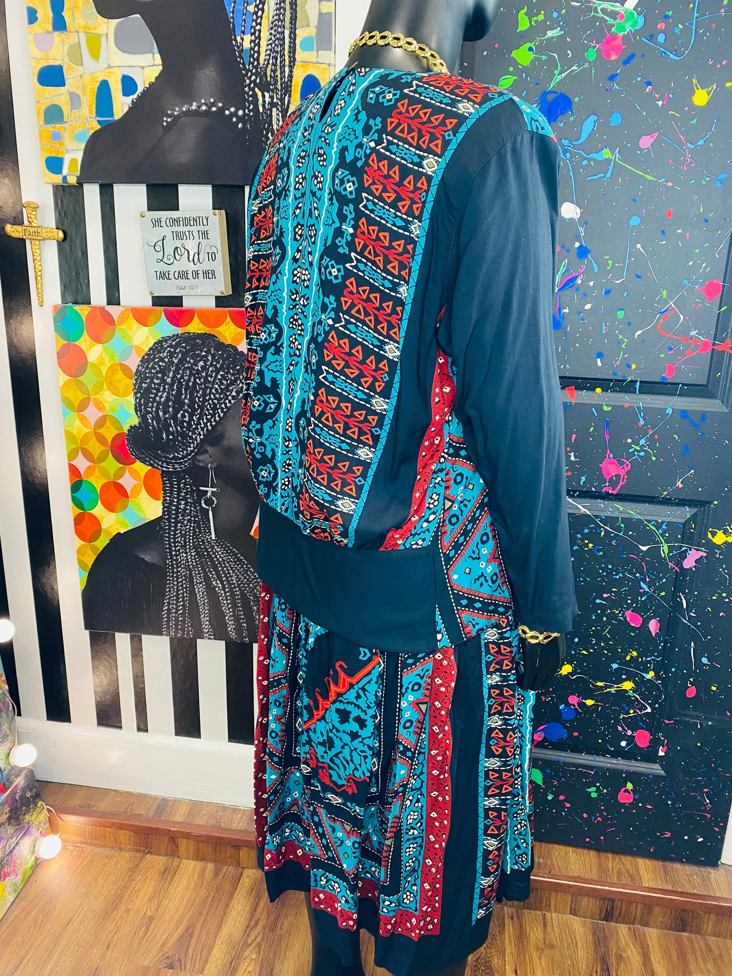 Vintage Carole Little 2 piece Skirt Set