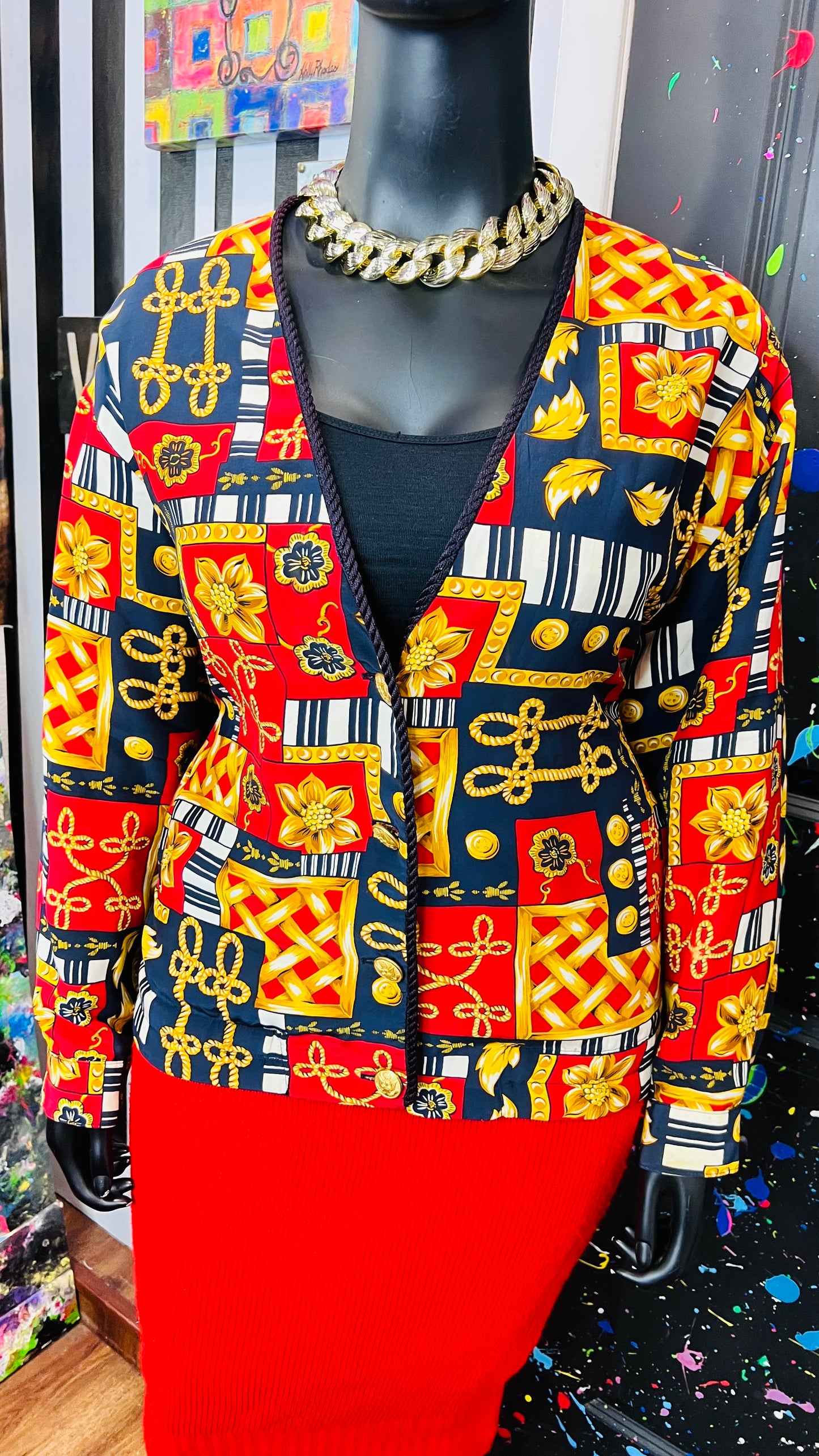 Vintage Nautical Print Blazer (24)