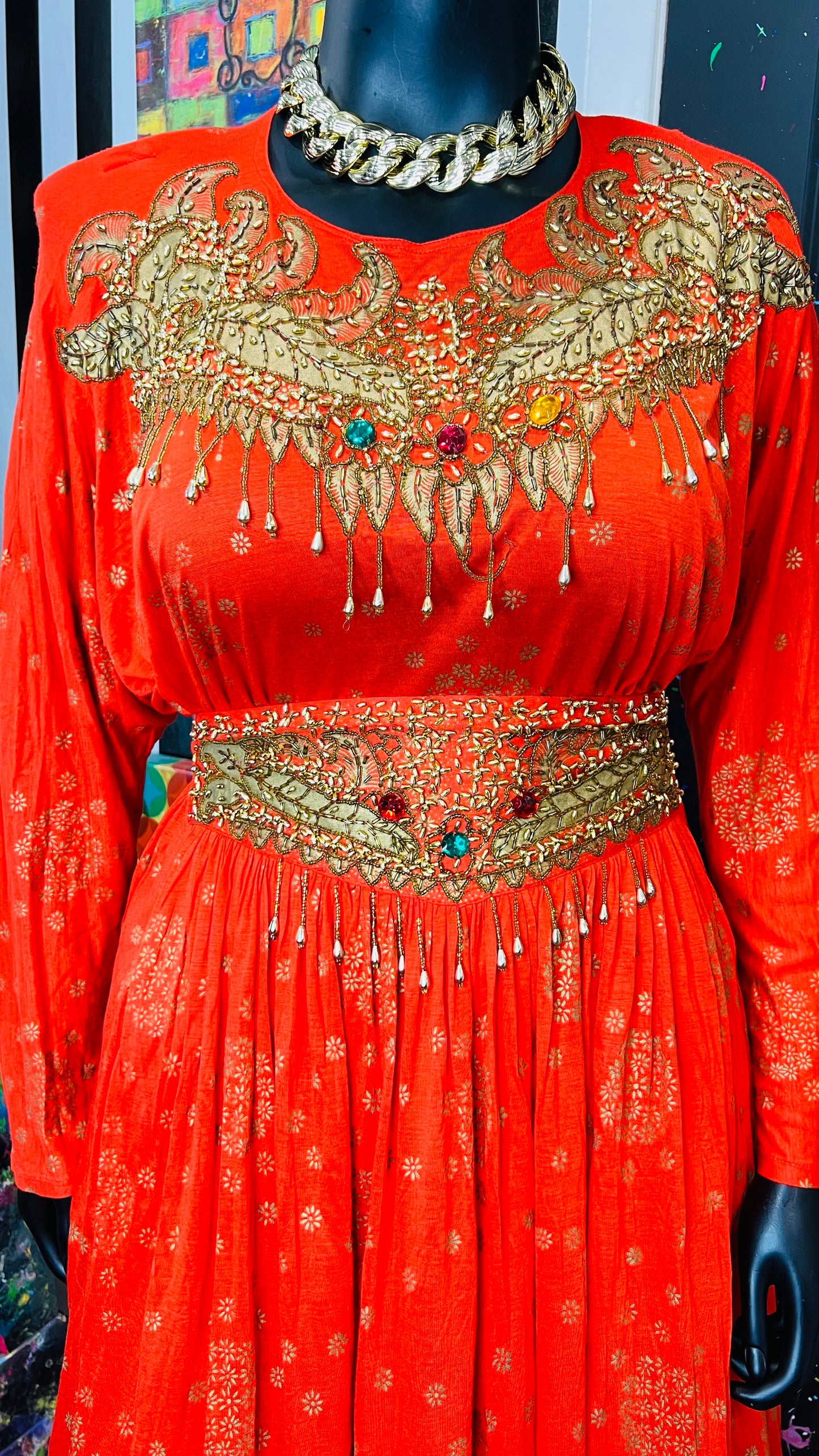 Vintage Beaded & Jewel Skirt Set (16)