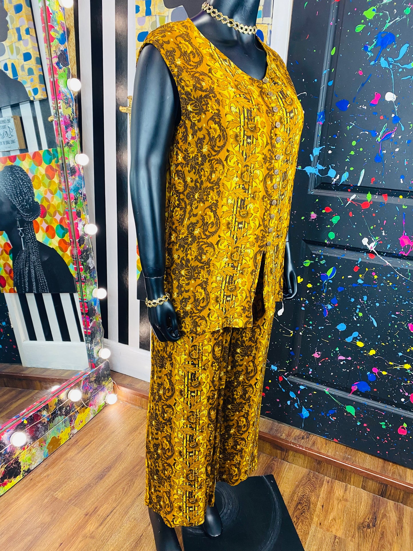 Vintage Sleeveless Pants Set