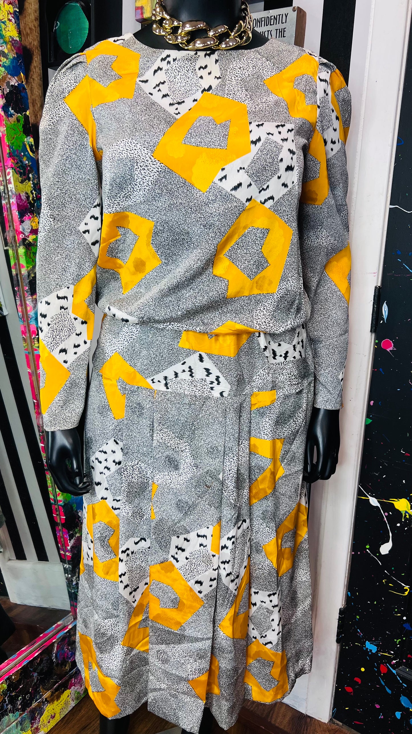 Vintage Abstract 80s/90s Dress (16)