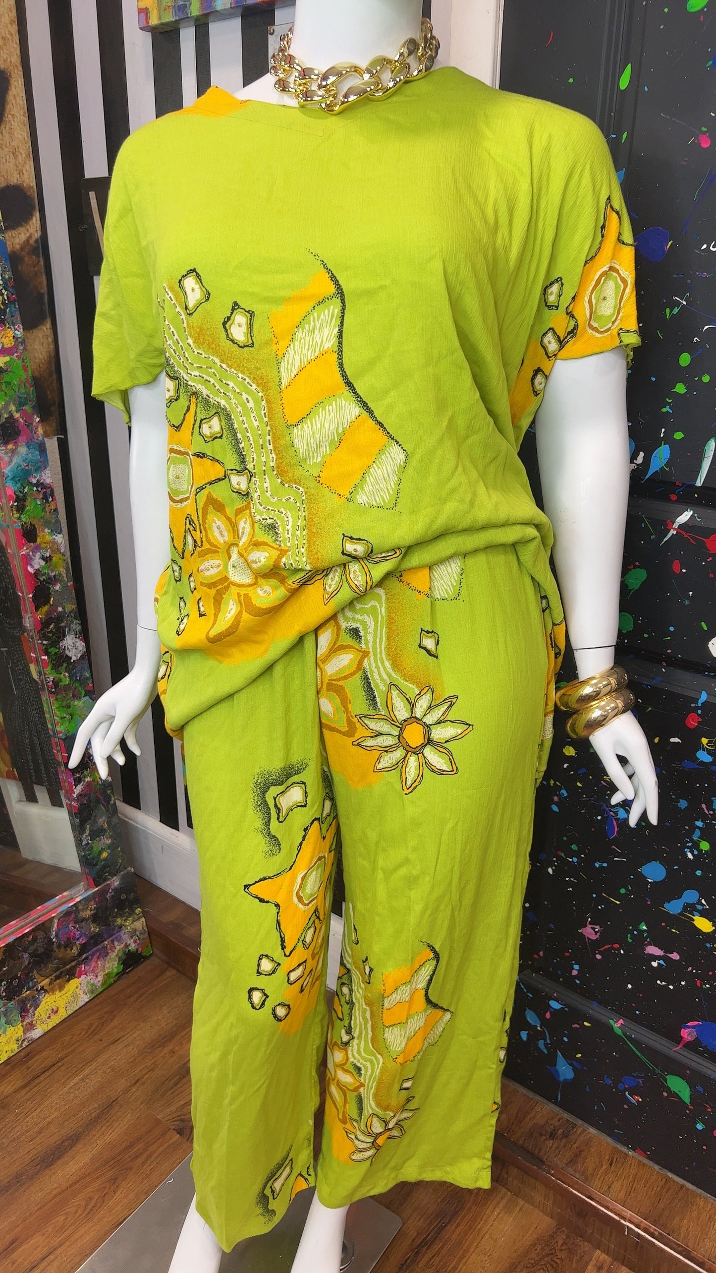 Vintage Traditional African Pants Set- Deadstock New never Worn (