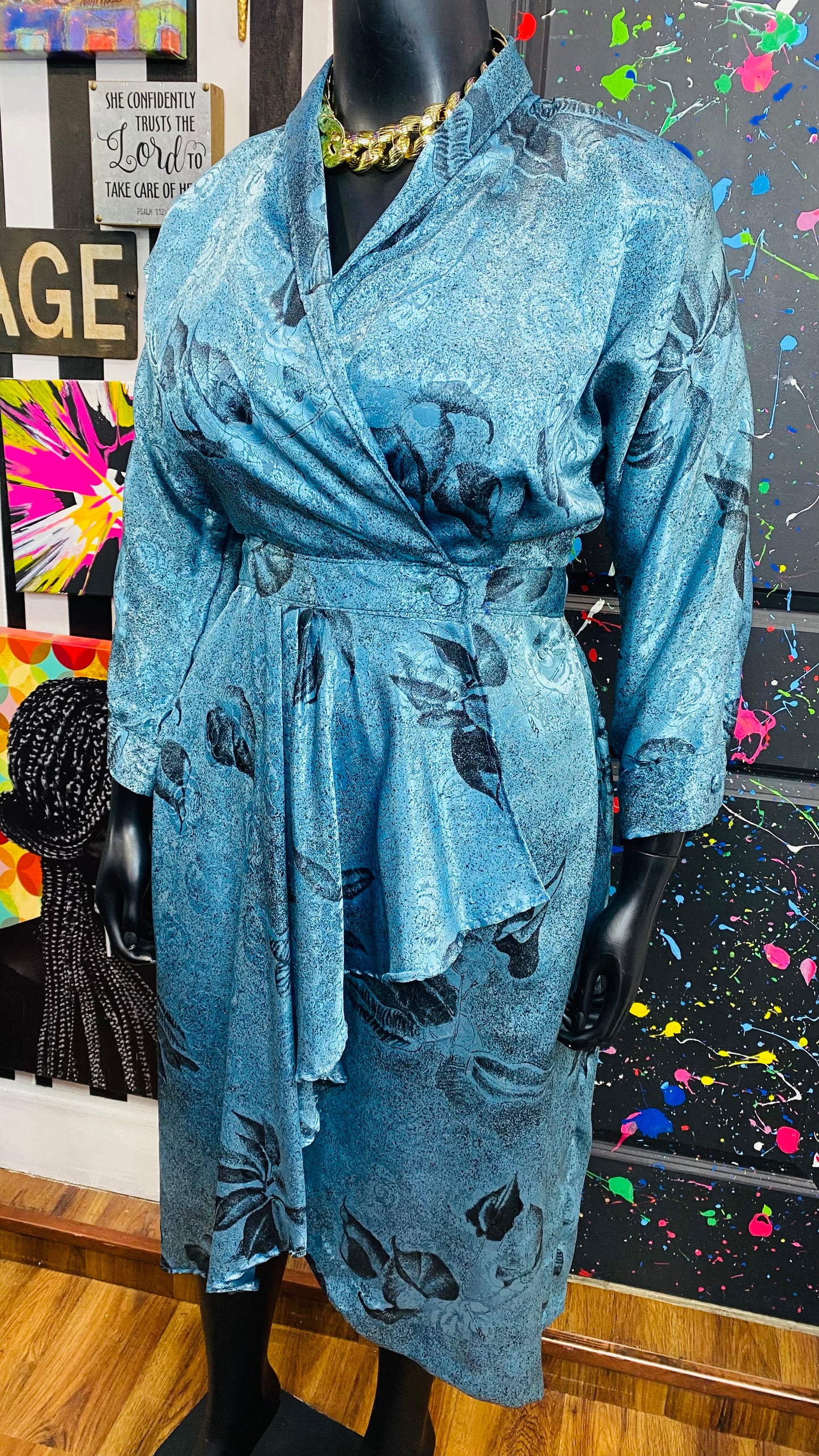 Vintage Floral 90’s Party Dress (14/16)