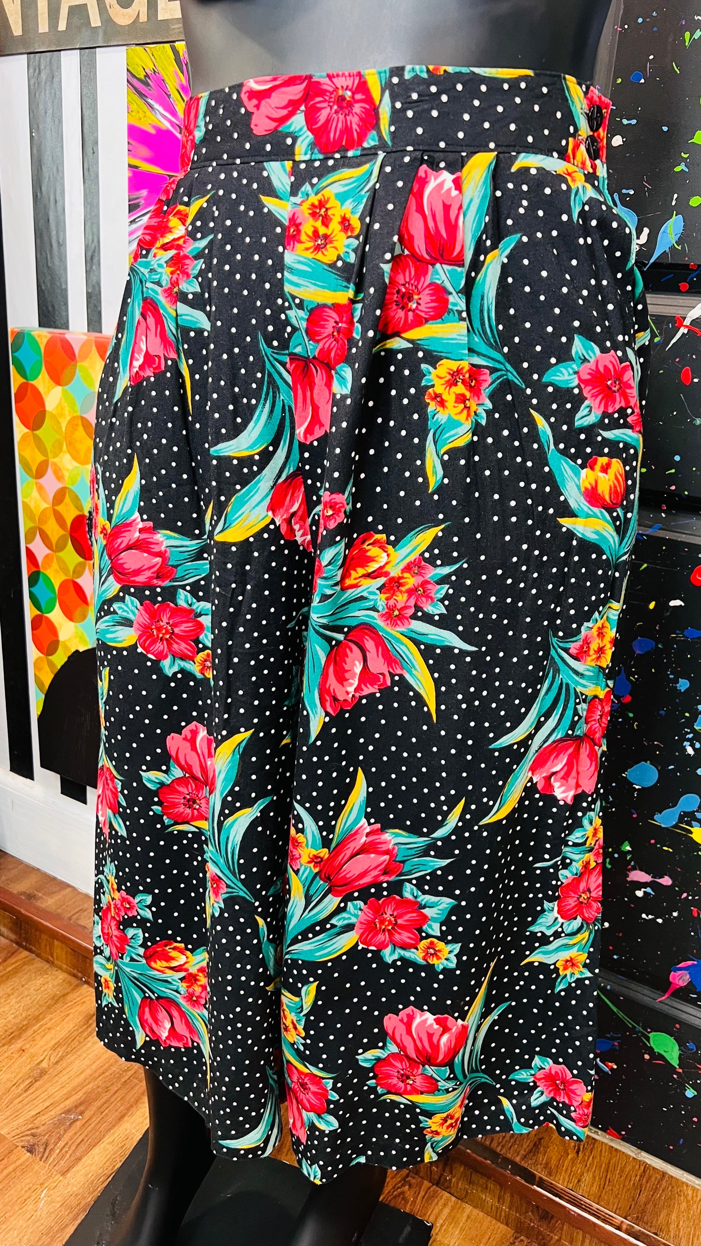 Vintage Polka Dot & Floral Gaulchos (18)